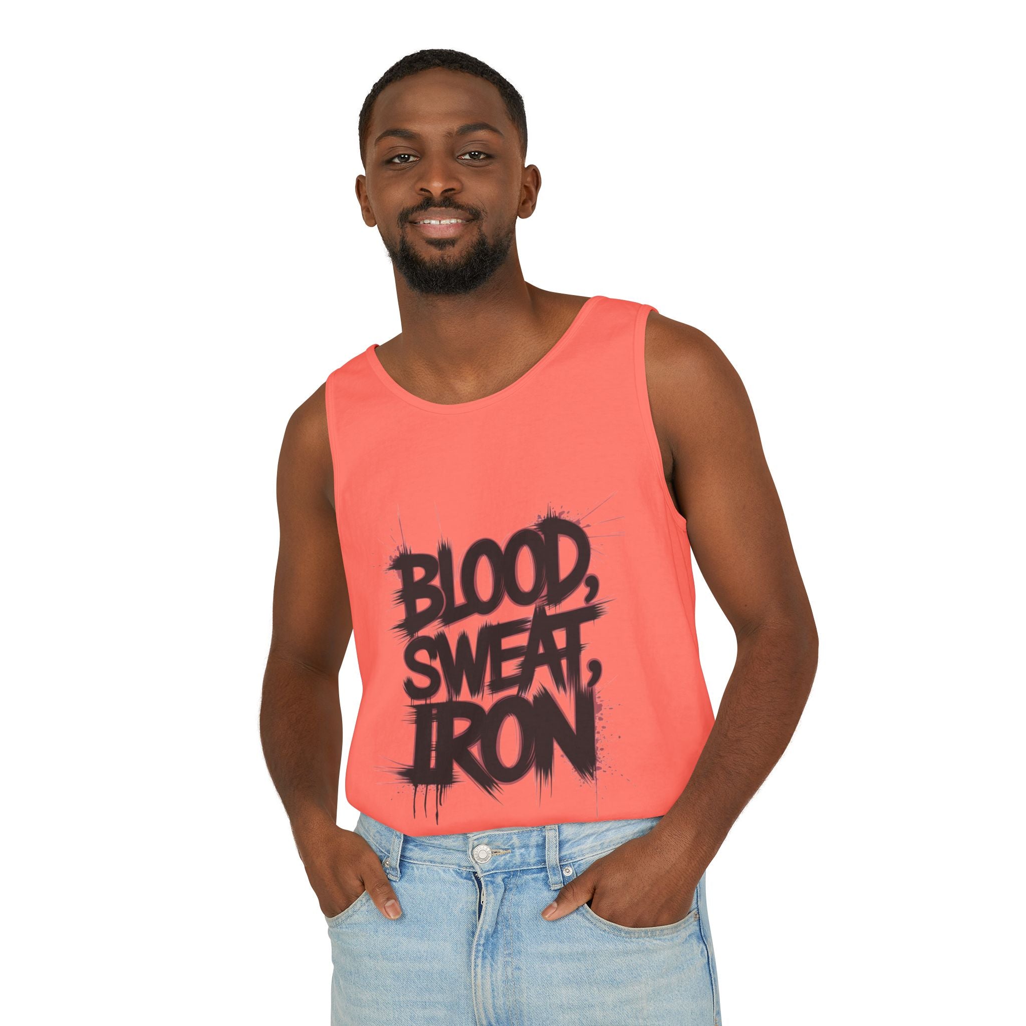 Blood Sweat Iron tank top | Motivational Gym Workout Fitness Tank