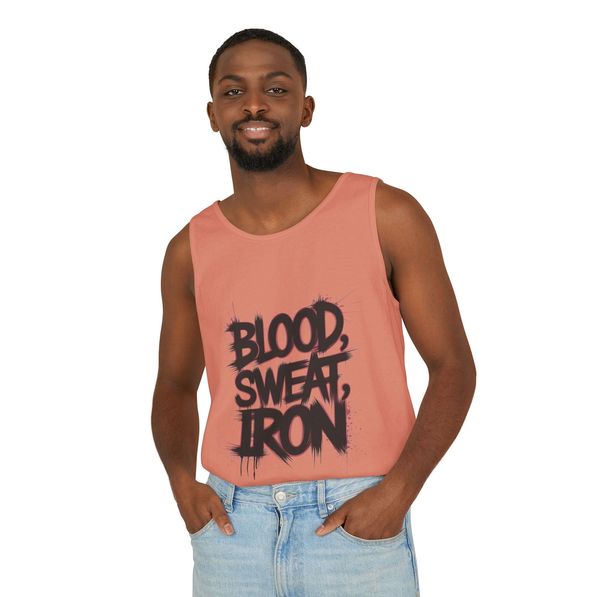 Blood Sweat Iron tank top | Motivational Gym Workout Fitness Tank