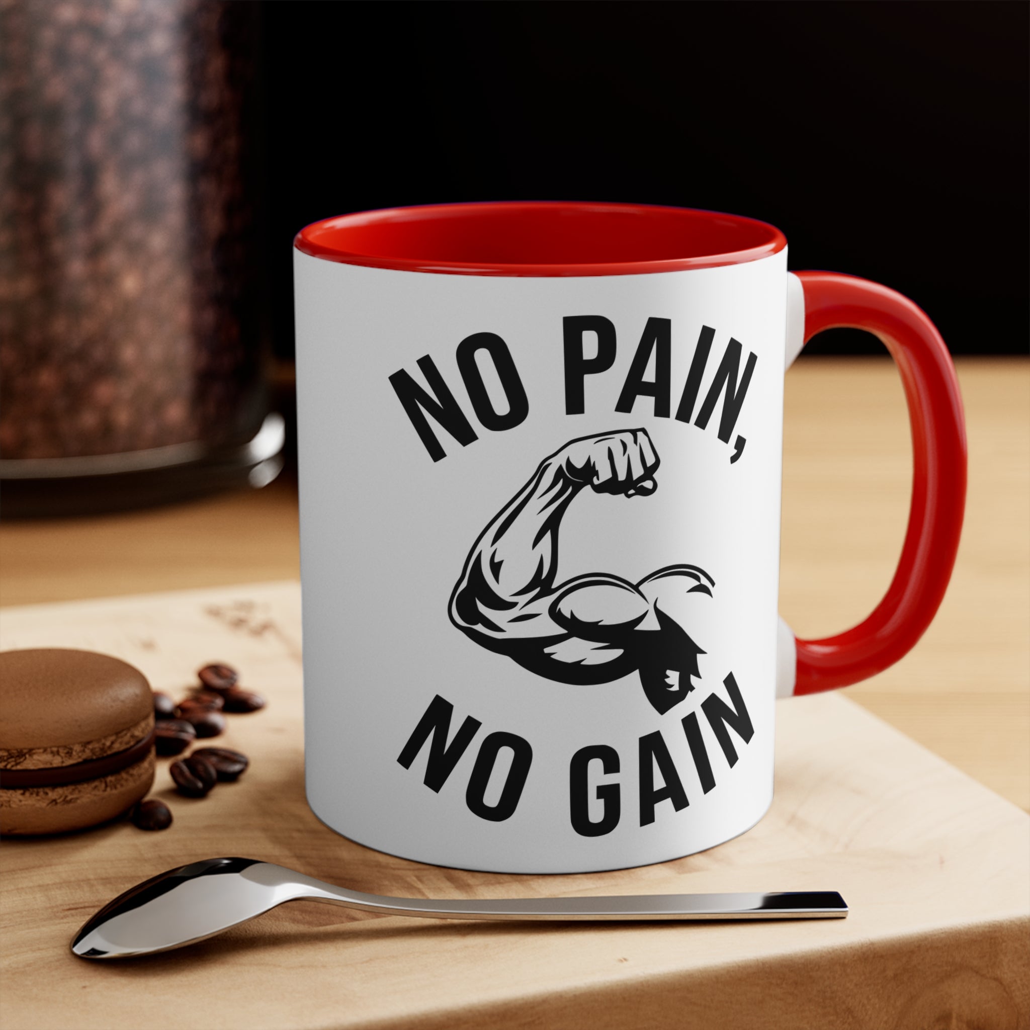 Funny "Nope" Skull Accent Mug — Cute Pink Interior Coffee Cup, Sarcastic Gift for Friends & Coworkers