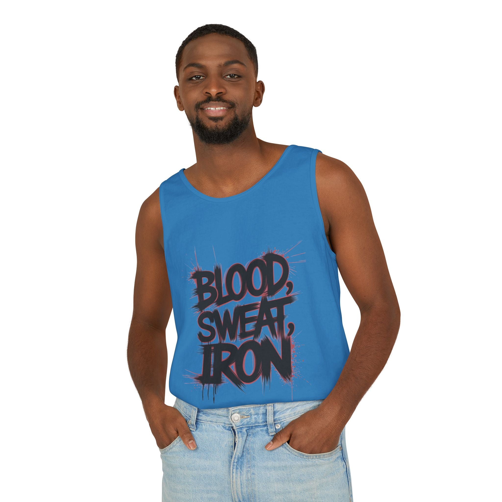 Blood Sweat Iron tank top | Motivational Gym Workout Fitness Tank