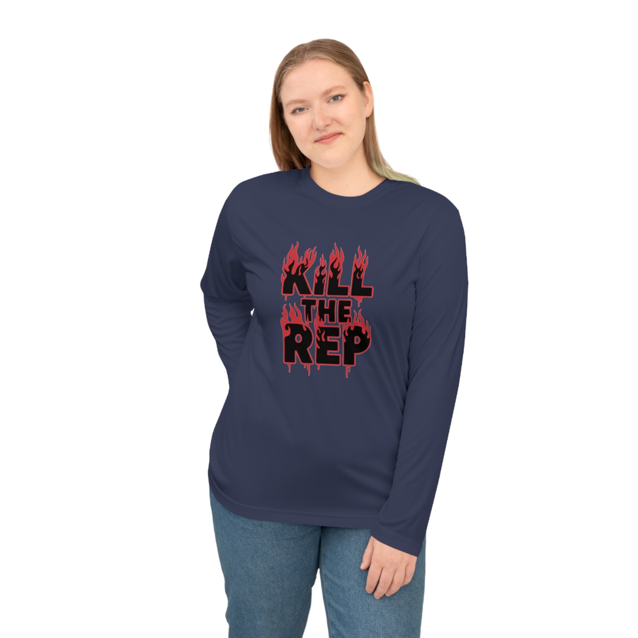 Kill The Rep Flame Graphic Long Sleeve Shirt