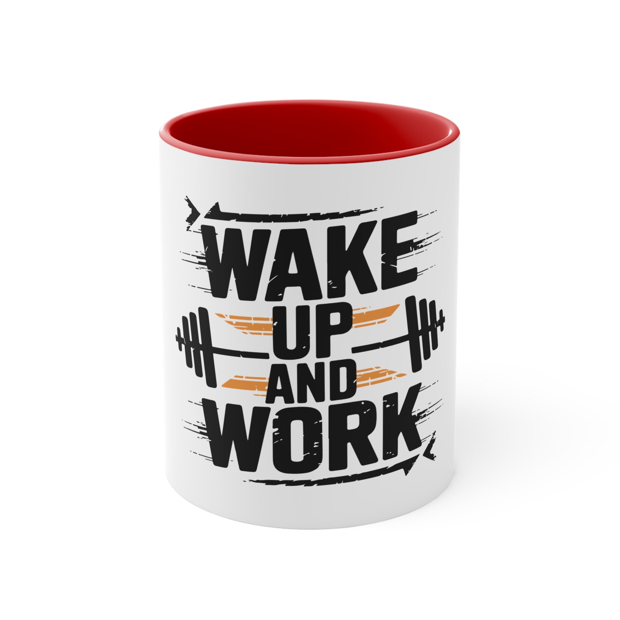 Wake Up and Work Mug — Motivational Fitness Coffee Cup