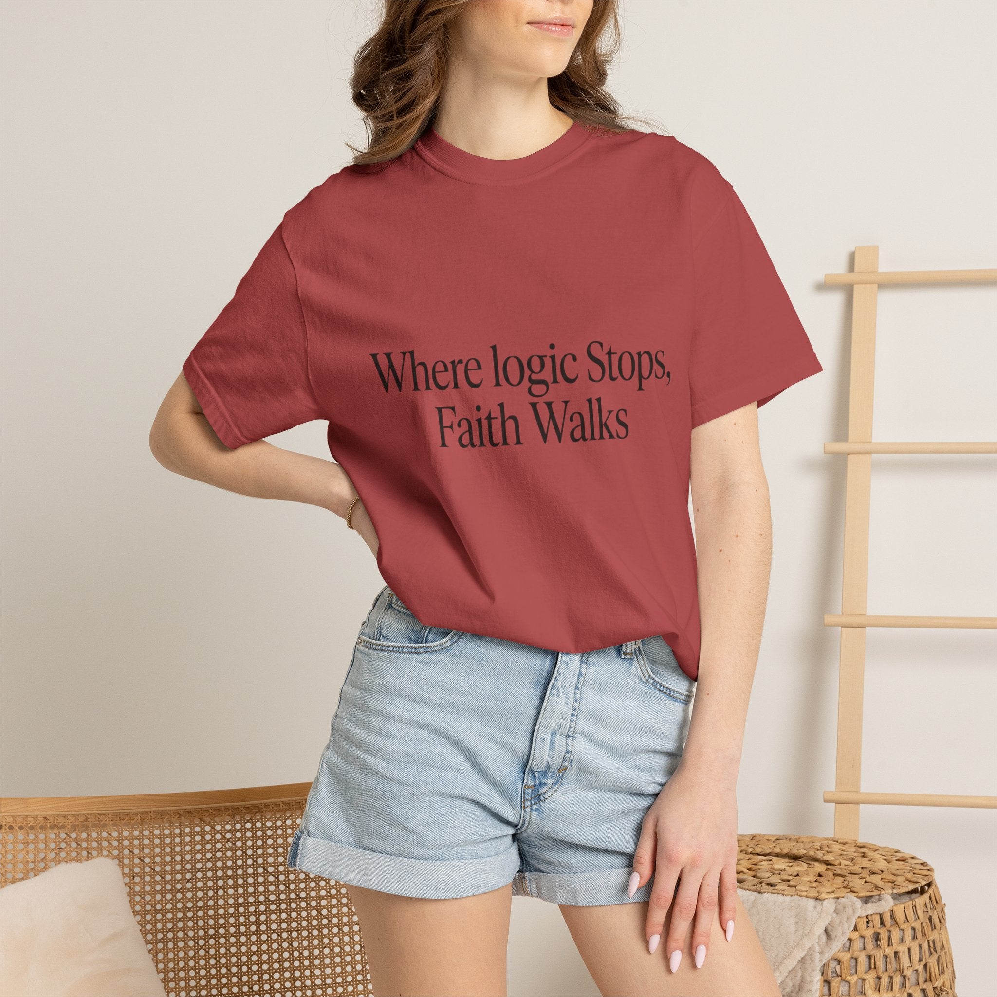 Where Logic Stops, Faith Walks T-Shirt