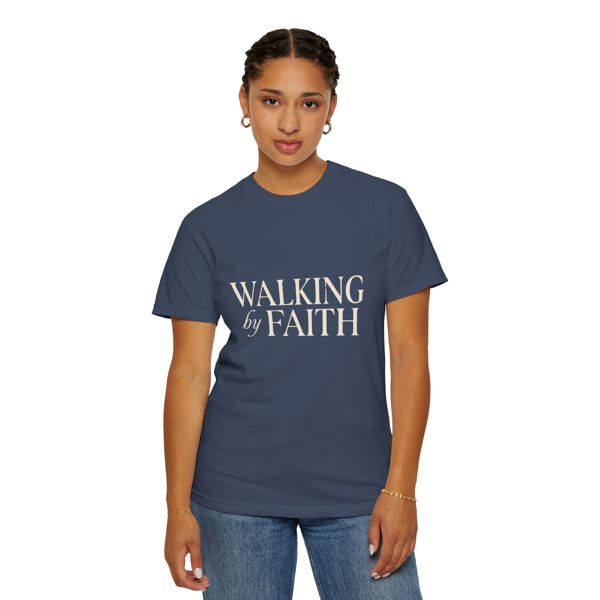 Walking by Faith T-Shirt — Christian Inspirational Tee