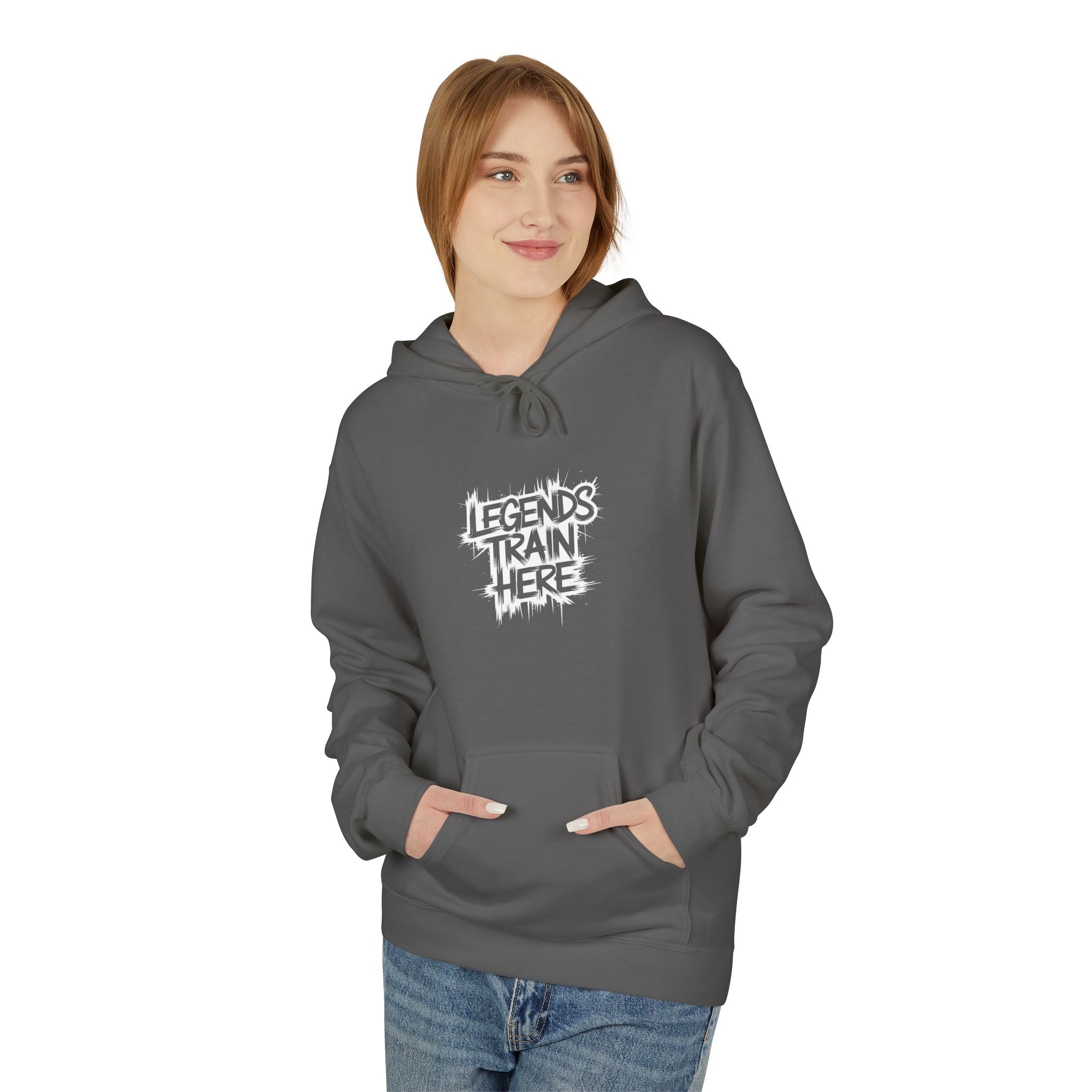 Legends Train Here Hoodie — Streetwear Gym Motivational Pullover