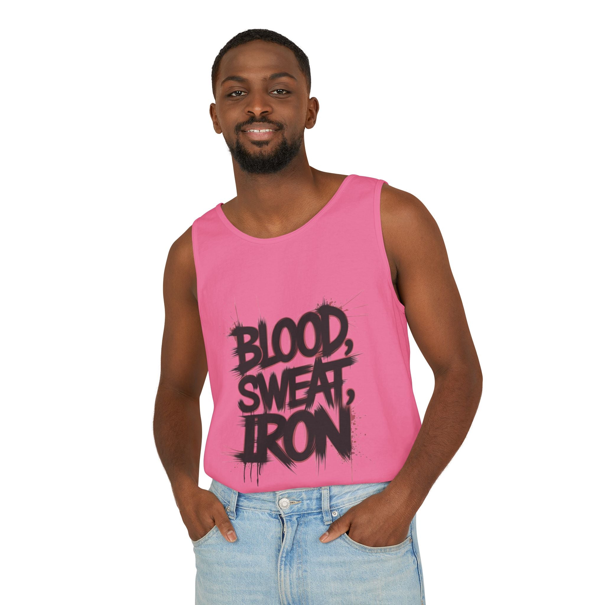 Blood Sweat Iron tank top | Motivational Gym Workout Fitness Tank