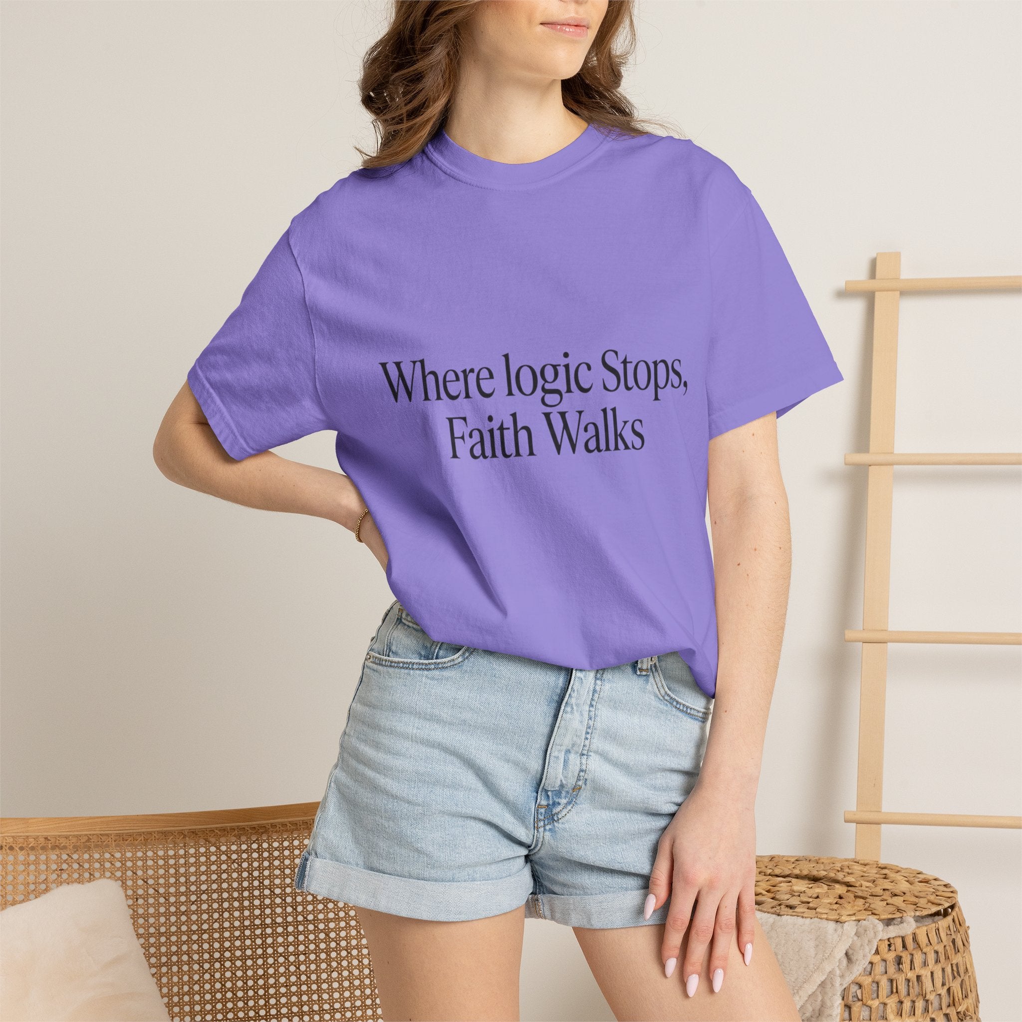 Where Logic Stops, Faith Walks T-Shirt