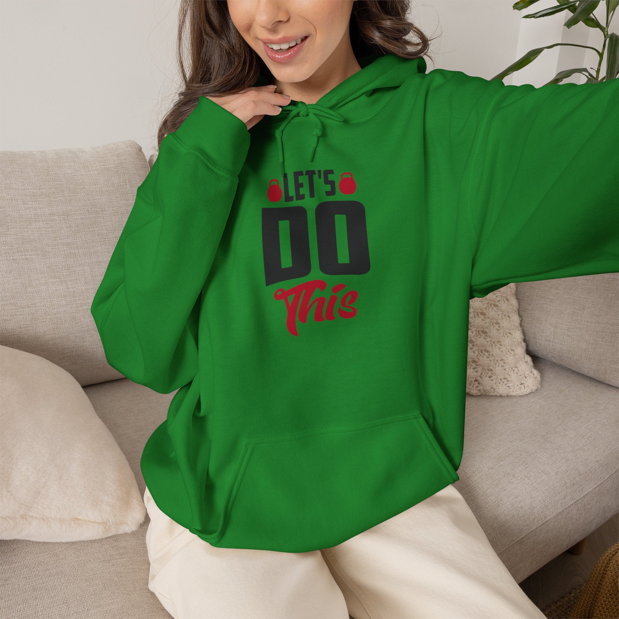 Let's Do This Hoodie — Motivational Chest Graphic Hooded Sweatshirt