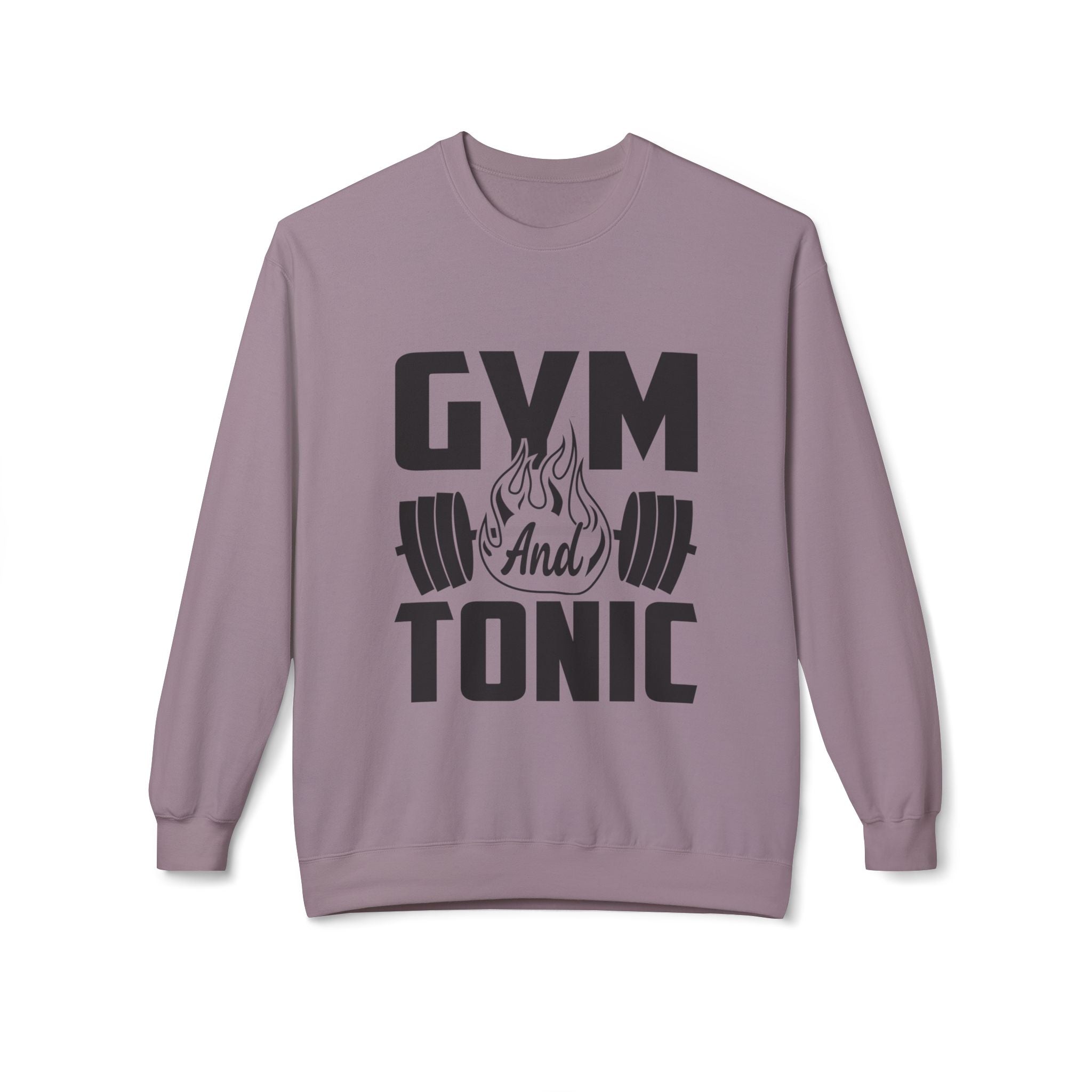 Gym and Tonic Sweatshirt | Fitness Barbell Graphic Crewneck