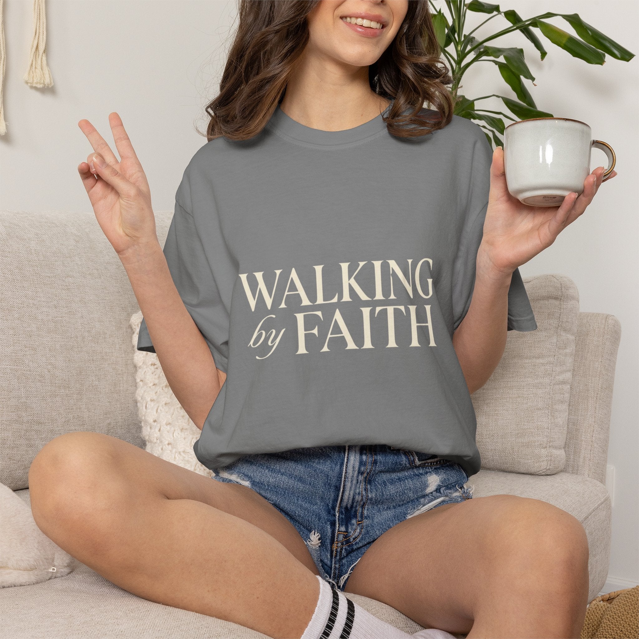 Walking by Faith T-Shirt — Christian Inspirational Tee