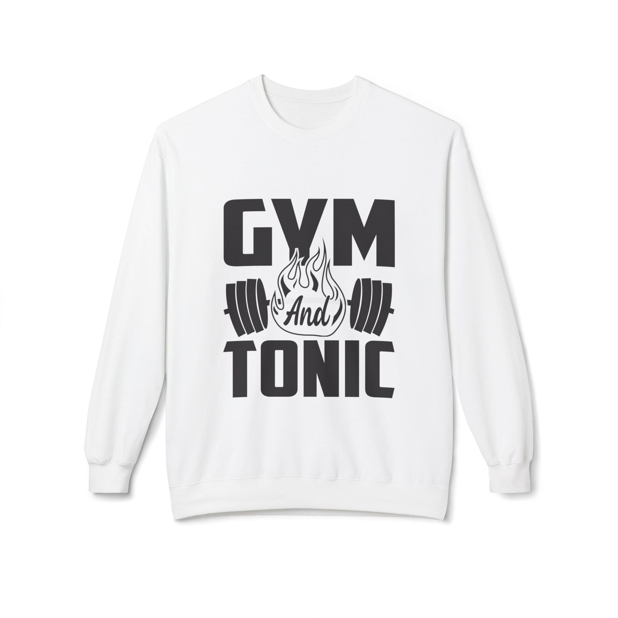 Gym and Tonic Sweatshirt | Fitness Barbell Graphic Crewneck