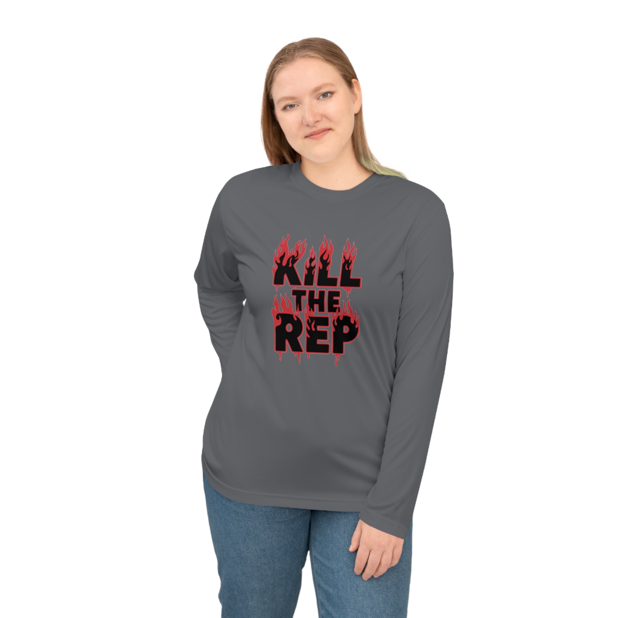 Kill The Rep Flame Graphic Long Sleeve Shirt