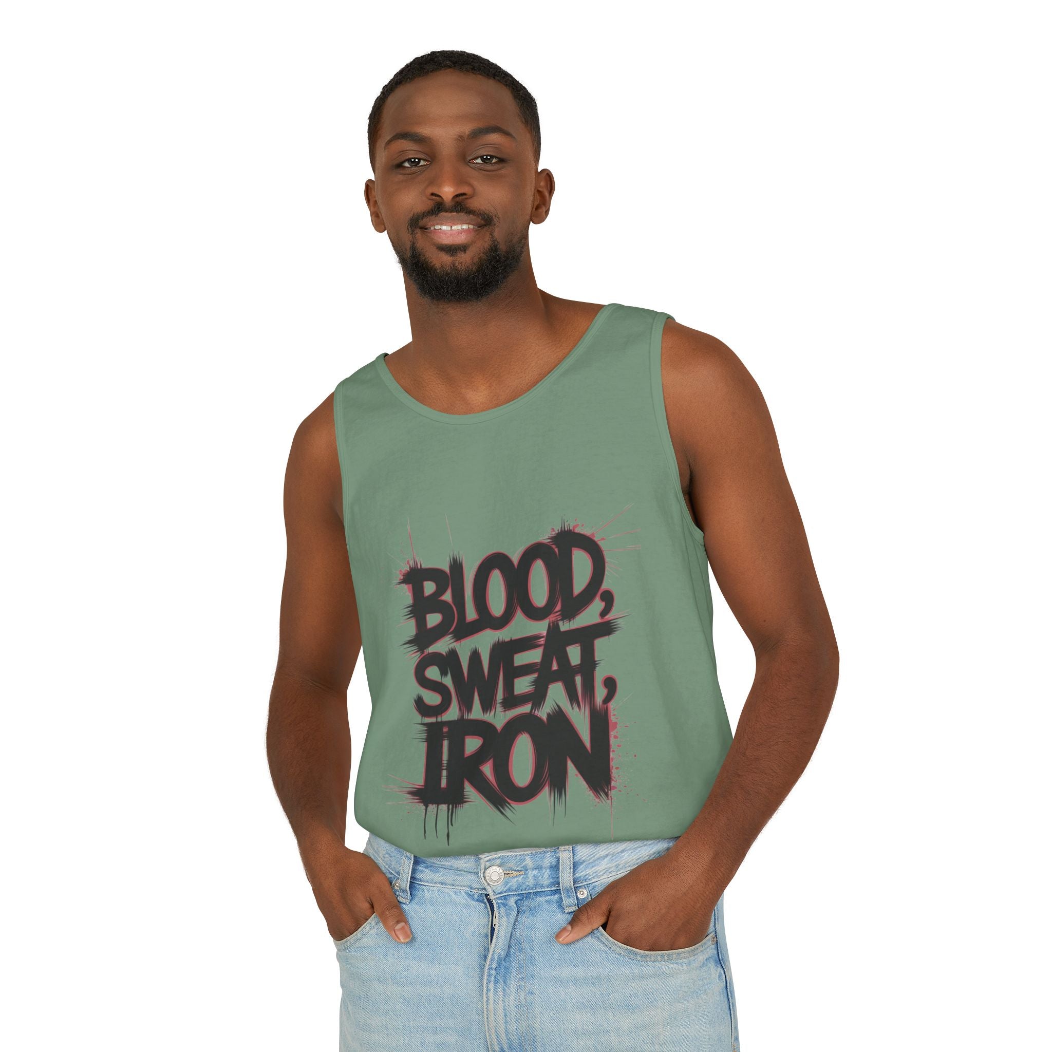 Blood Sweat Iron tank top | Motivational Gym Workout Fitness Tank