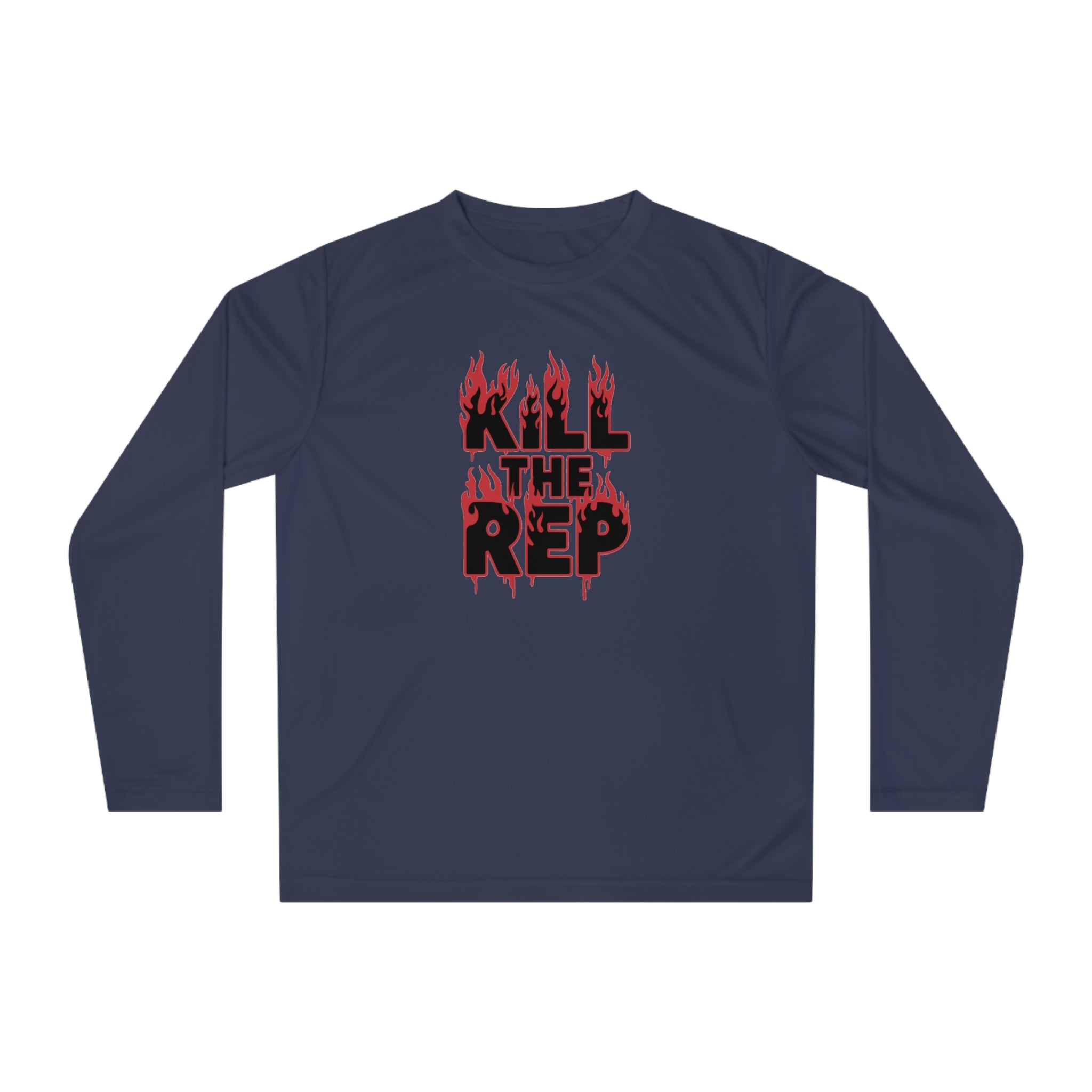 Kill The Rep Flame Graphic Long Sleeve Shirt