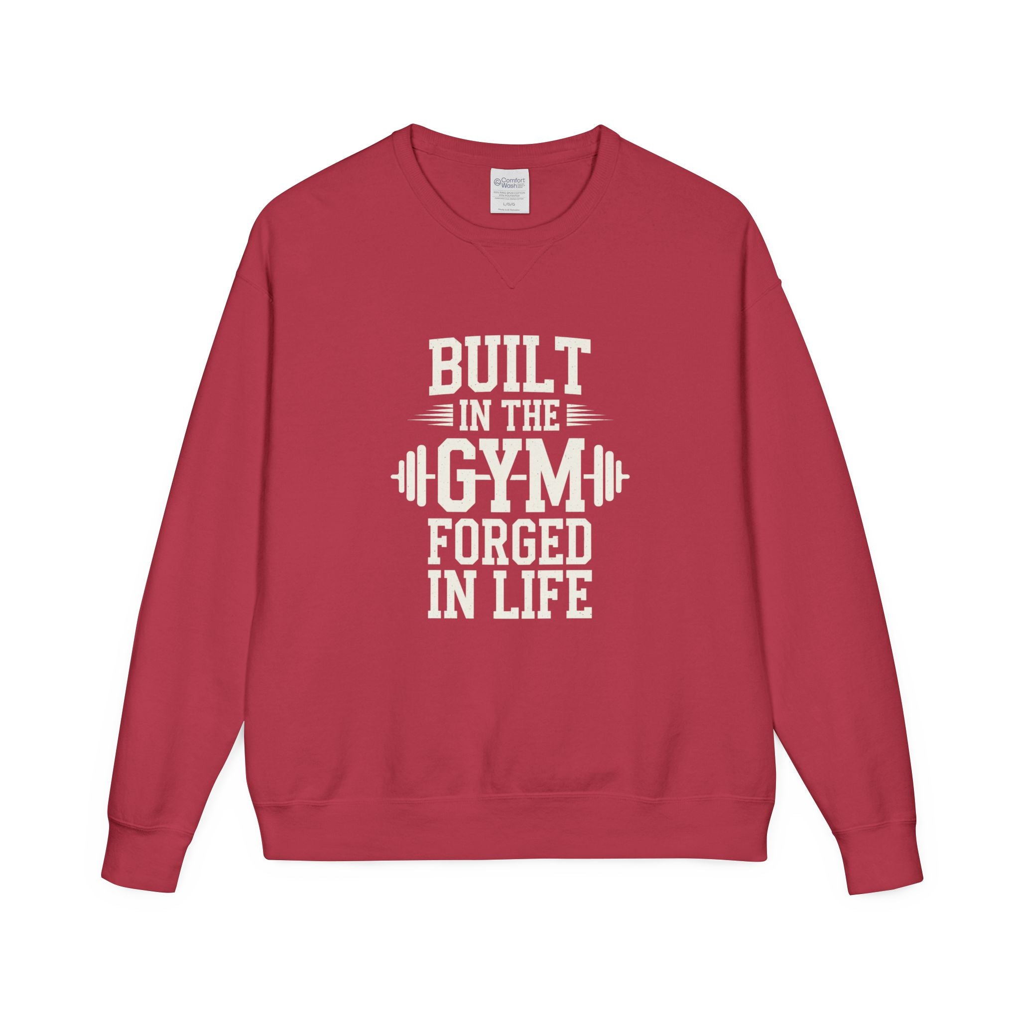 Built in the Gym Forged in Life Sweatshirt | Fitness Barbell Crewneck