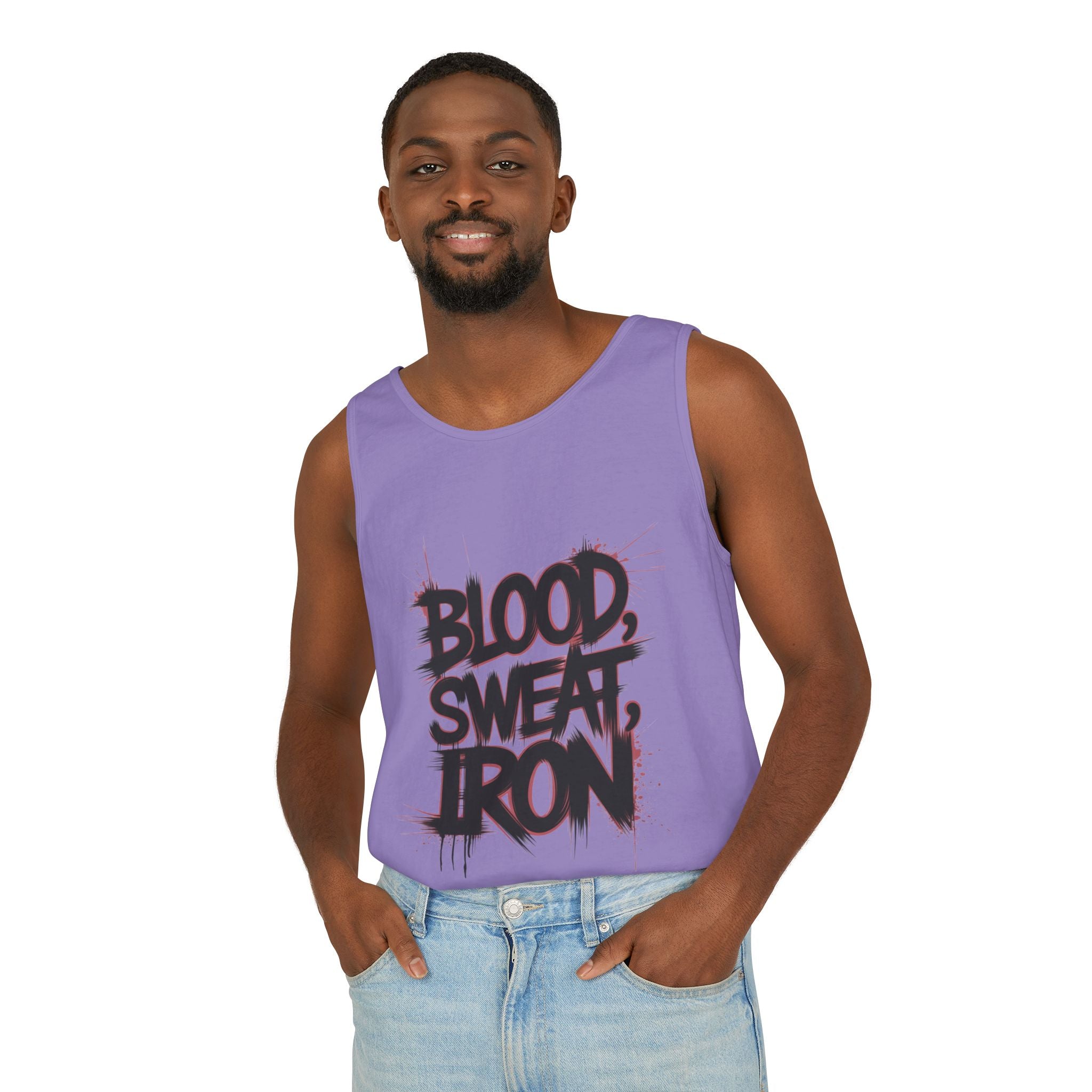 Blood Sweat Iron tank top | Motivational Gym Workout Fitness Tank