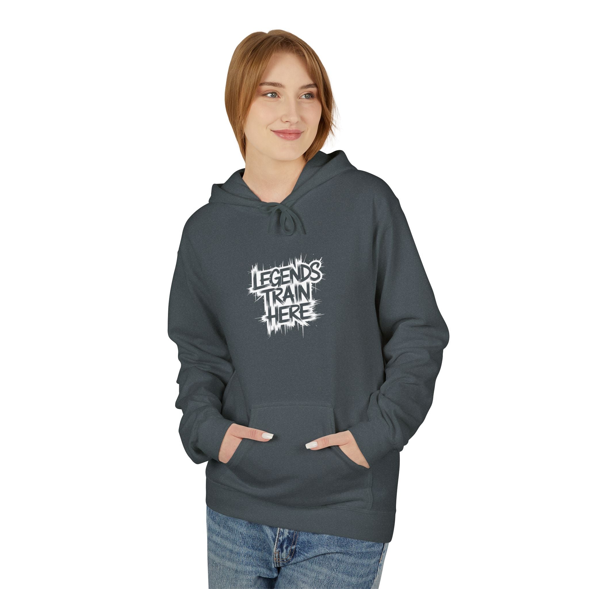 Legends Train Here Hoodie — Streetwear Gym Motivational Pullover