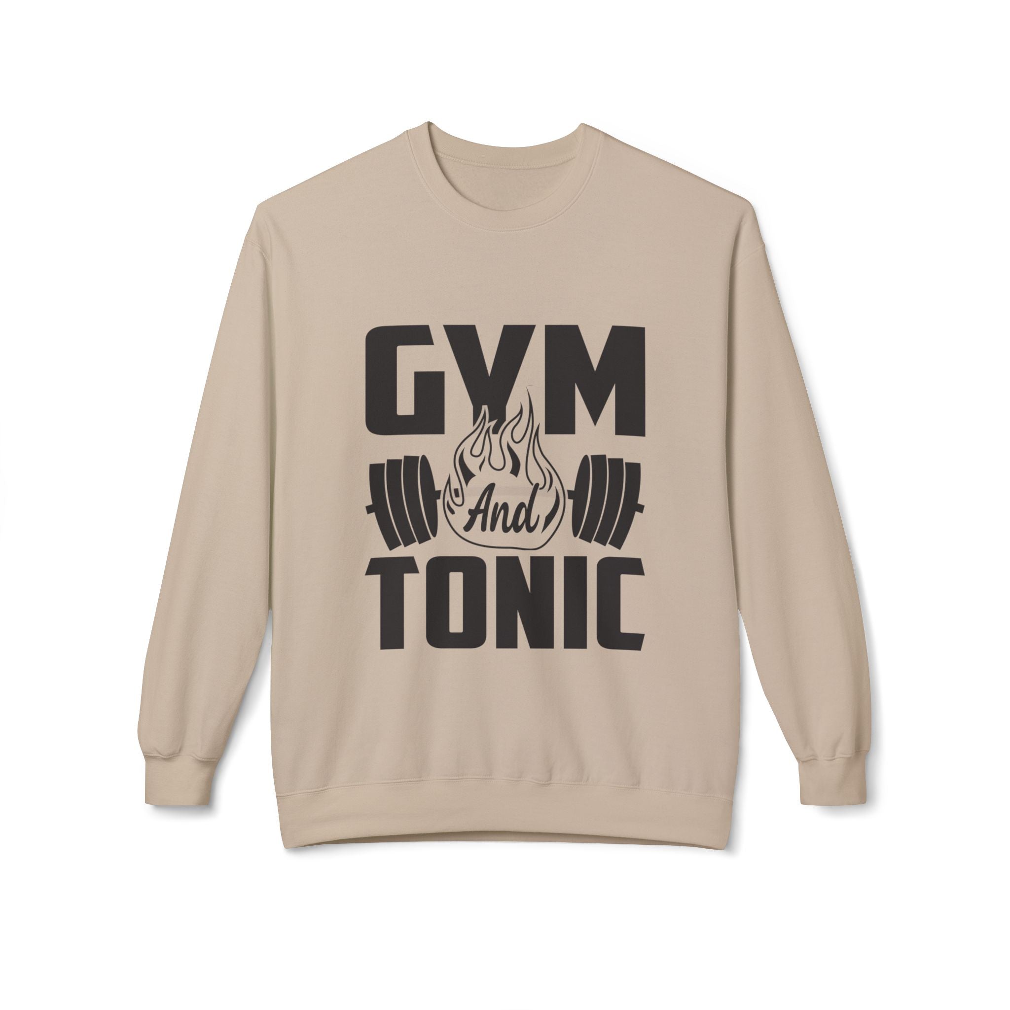 Gym and Tonic Sweatshirt | Fitness Barbell Graphic Crewneck