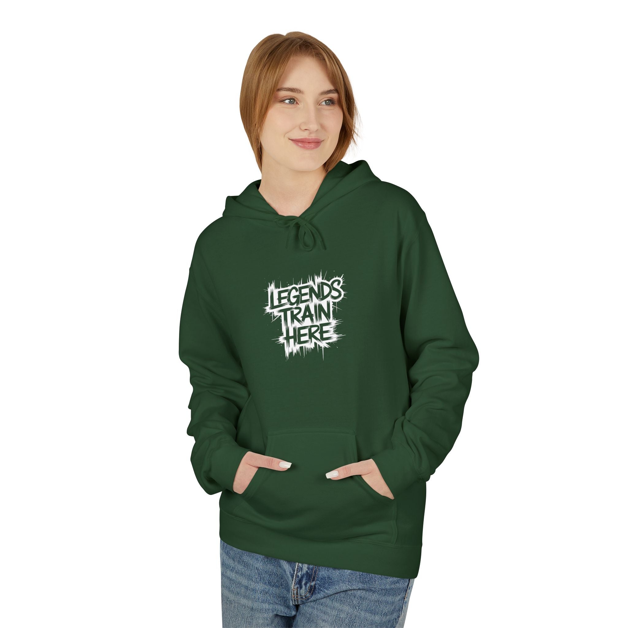 Legends Train Here Hoodie — Streetwear Gym Motivational Pullover
