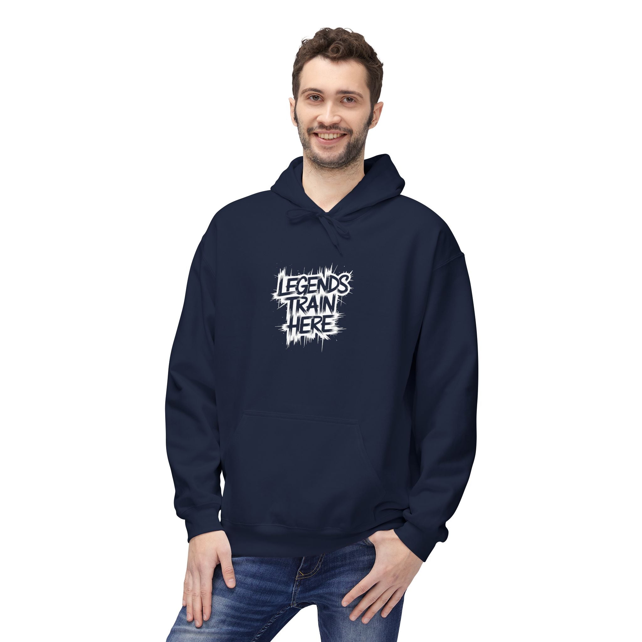 Legends Train Here Hoodie — Streetwear Gym Motivational Pullover