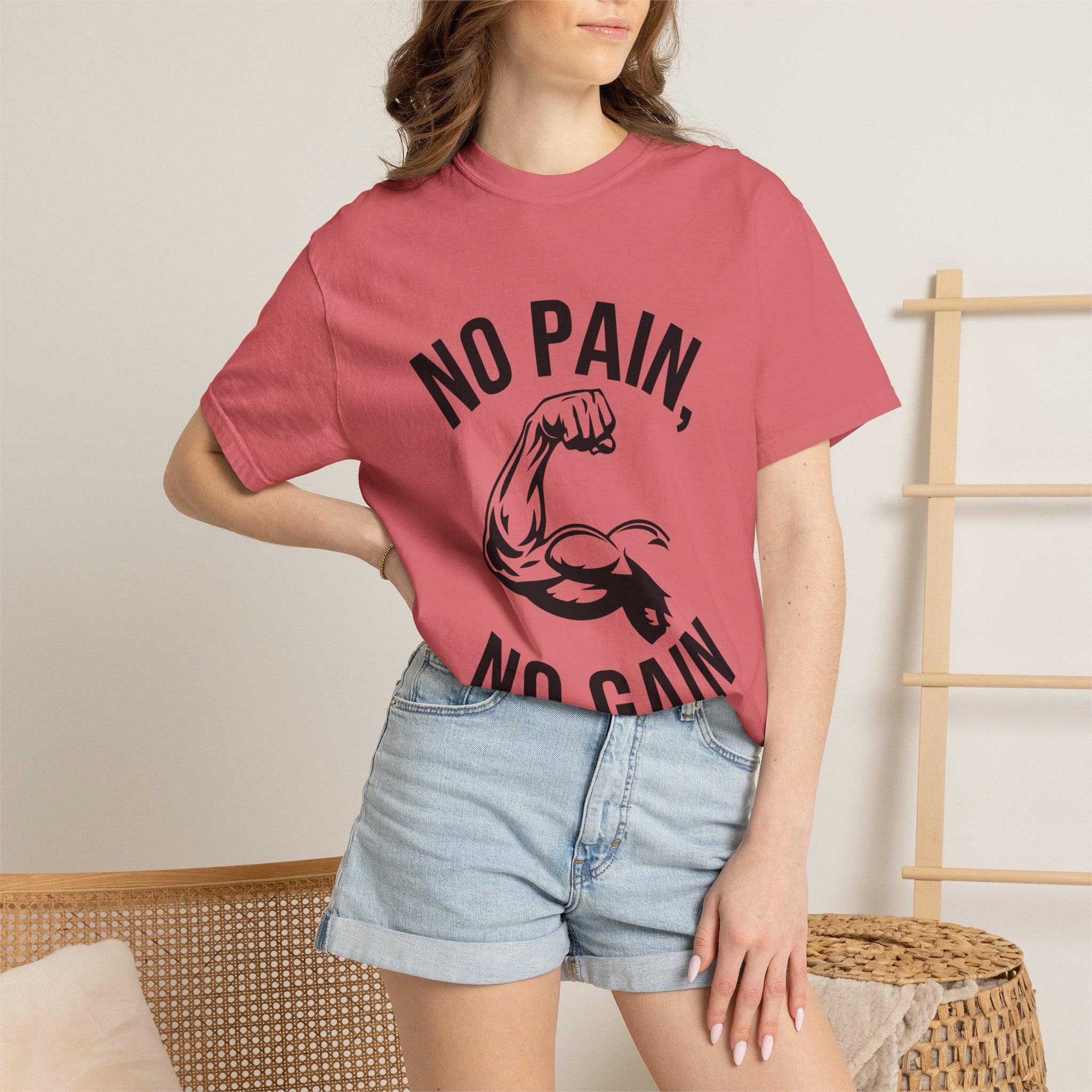 No Pain No Gain Muscle Tee — Motivational Workout T-Shirt
