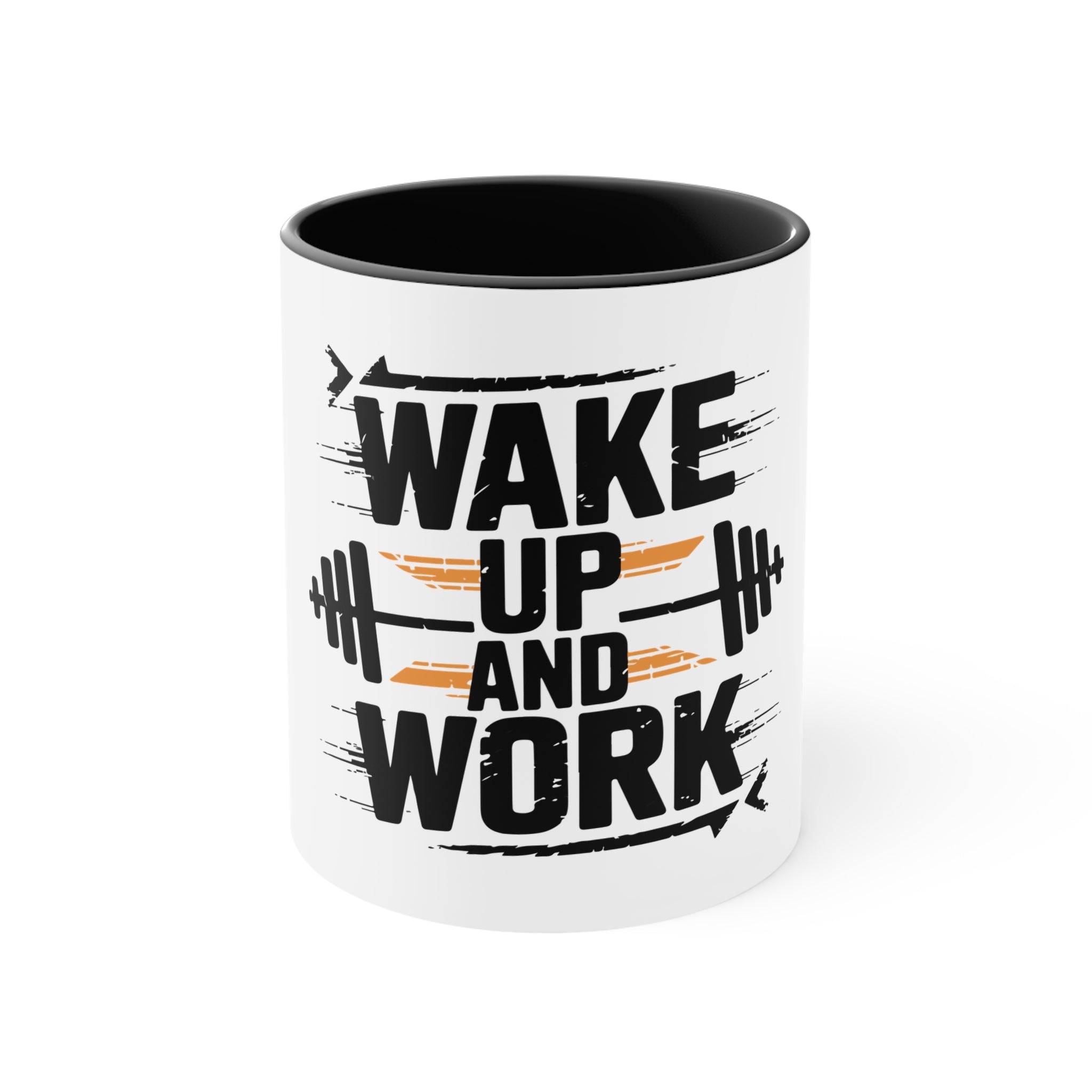 Wake Up and Work Mug — Motivational Fitness Coffee Cup