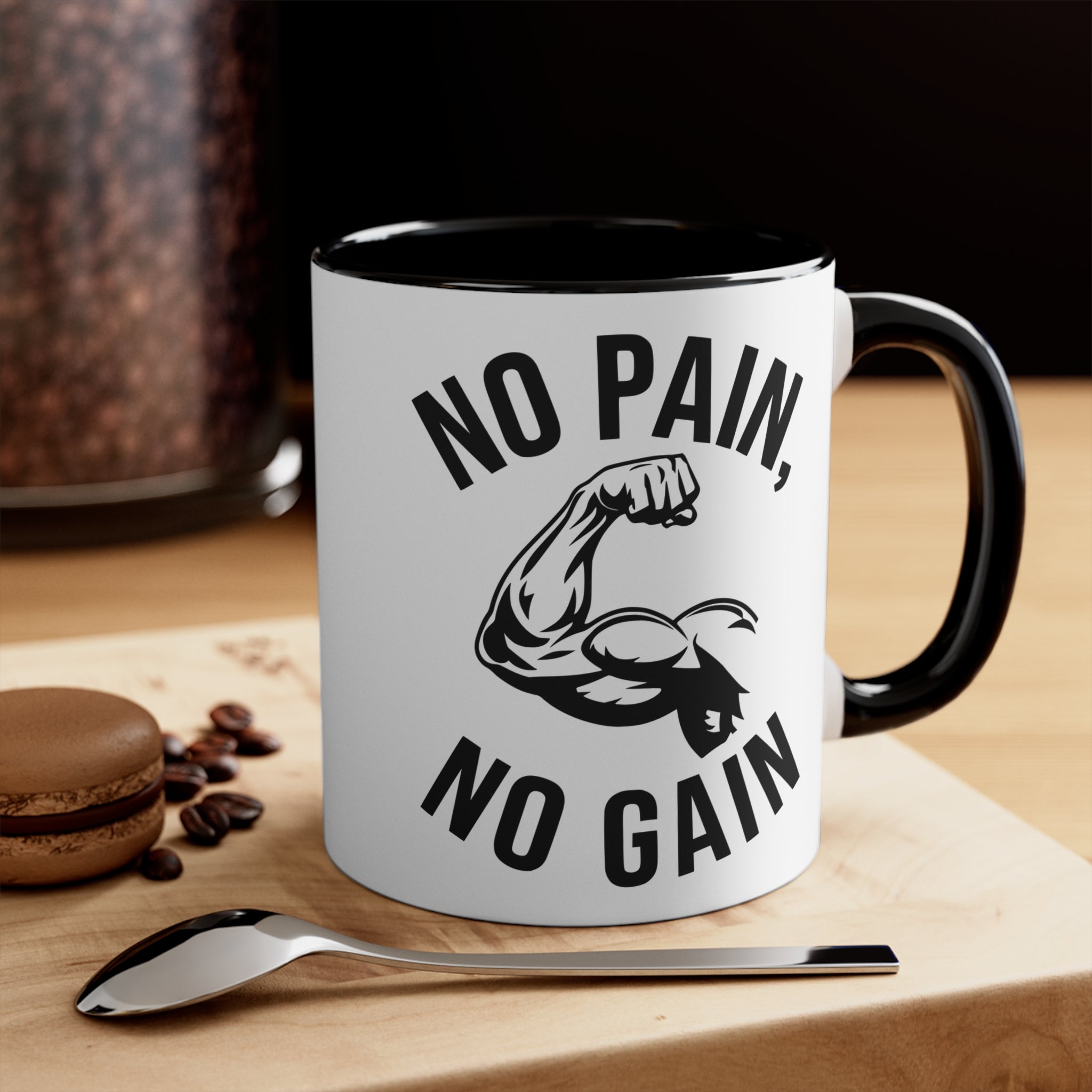 Funny "Nope" Skull Accent Mug — Cute Pink Interior Coffee Cup, Sarcastic Gift for Friends & Coworkers