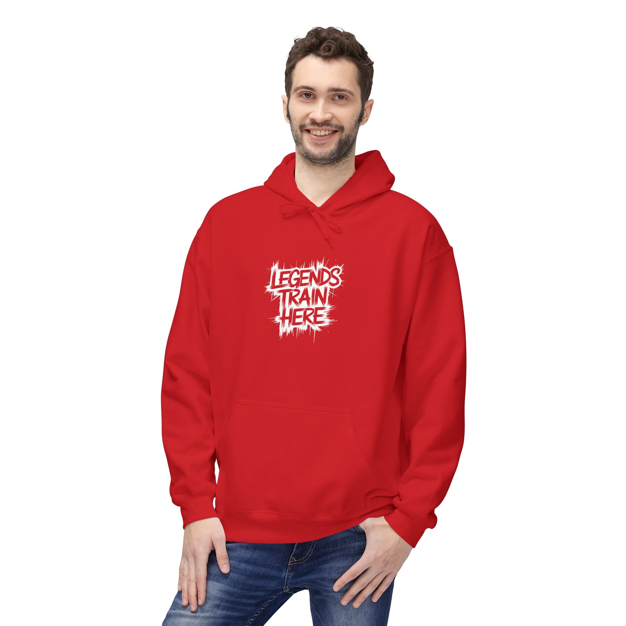Legends Train Here Hoodie — Streetwear Gym Motivational Pullover