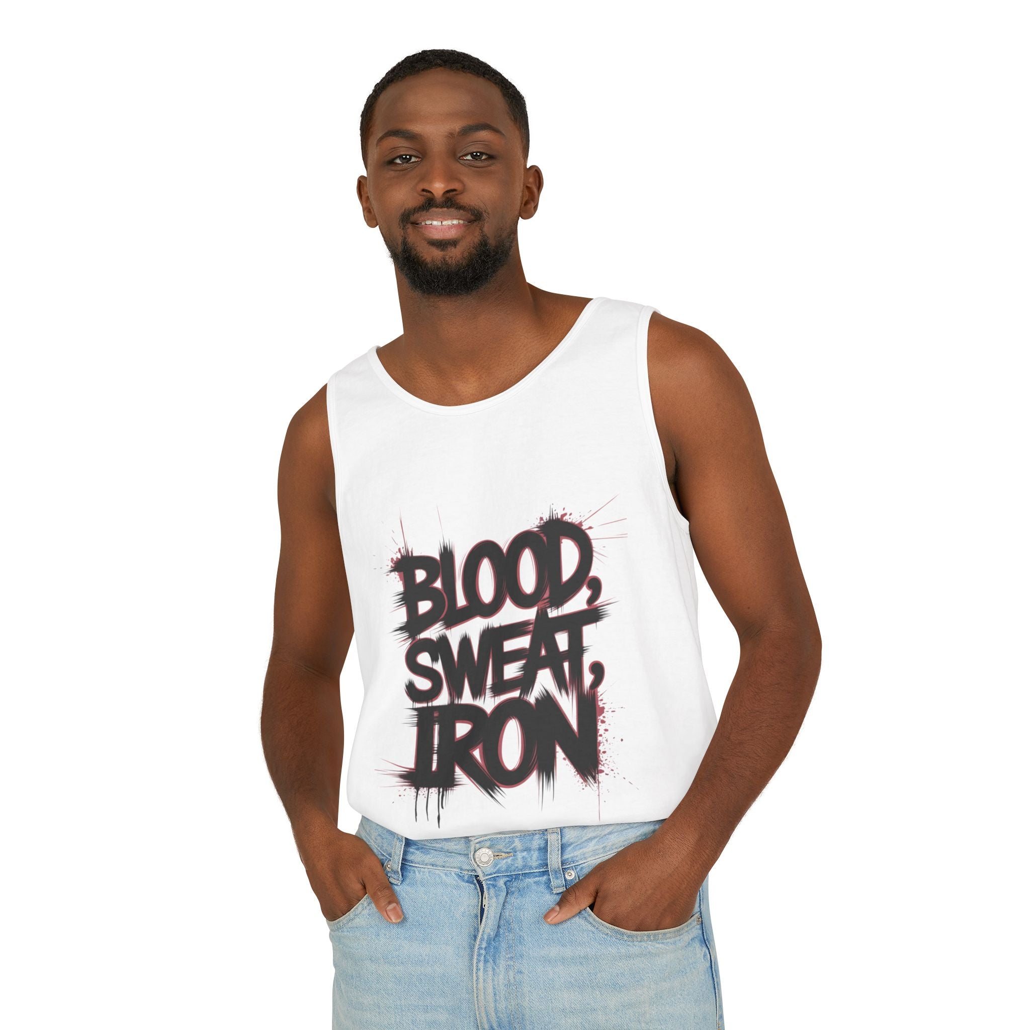 Blood Sweat Iron tank top | Motivational Gym Workout Fitness Tank