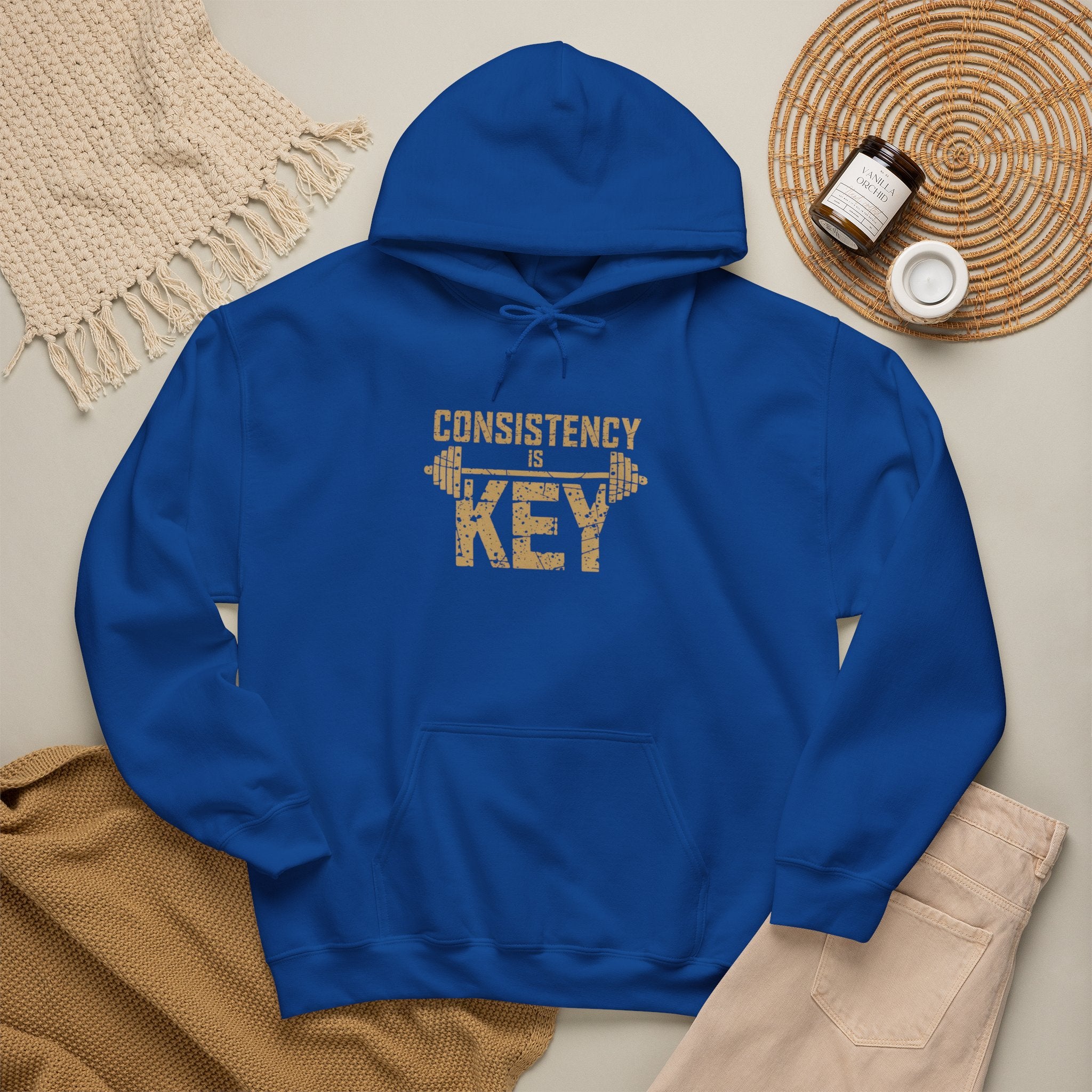 Consistency is Key Hoodie | Barbell Fitness Motivation Sweatshirt