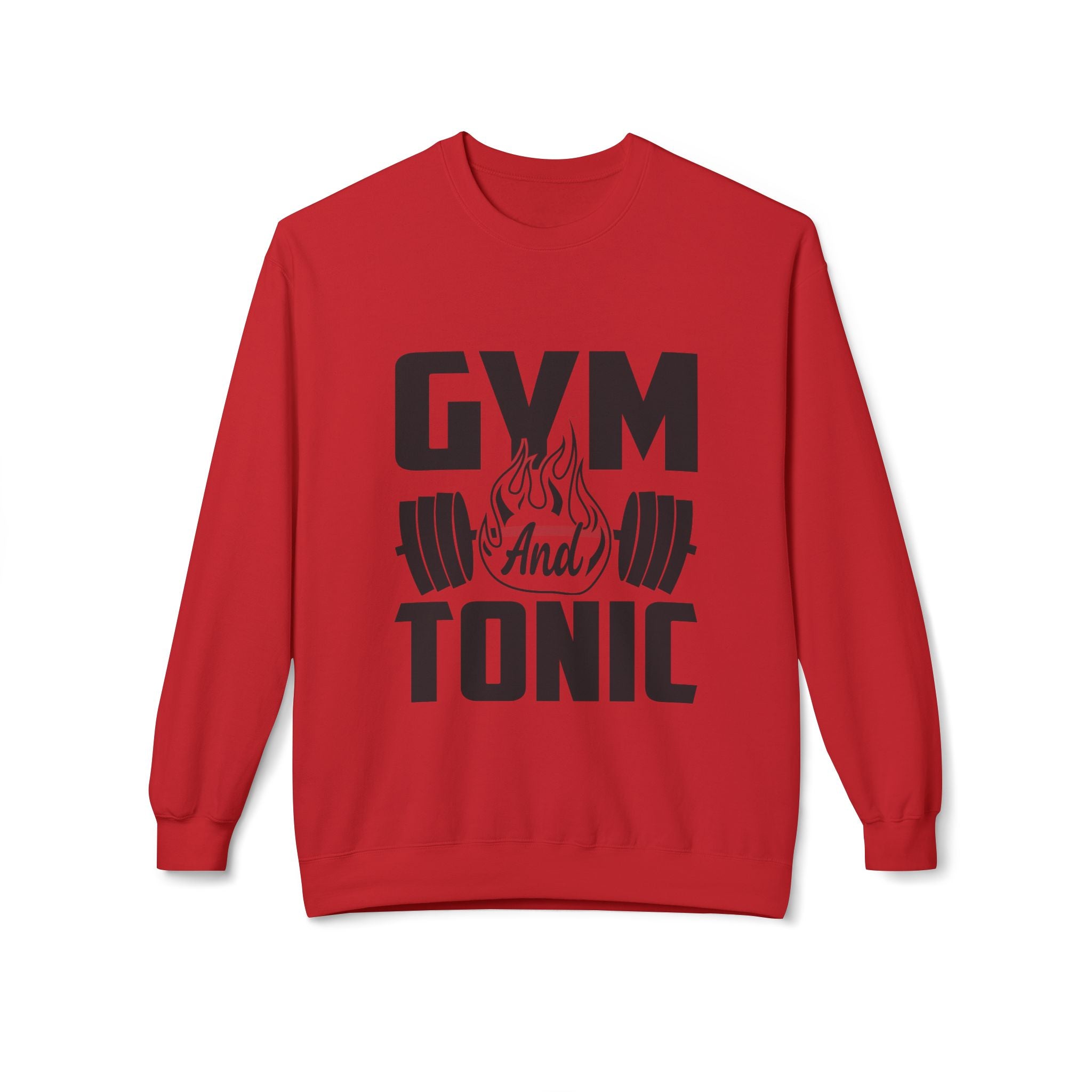 Gym and Tonic Sweatshirt | Fitness Barbell Graphic Crewneck