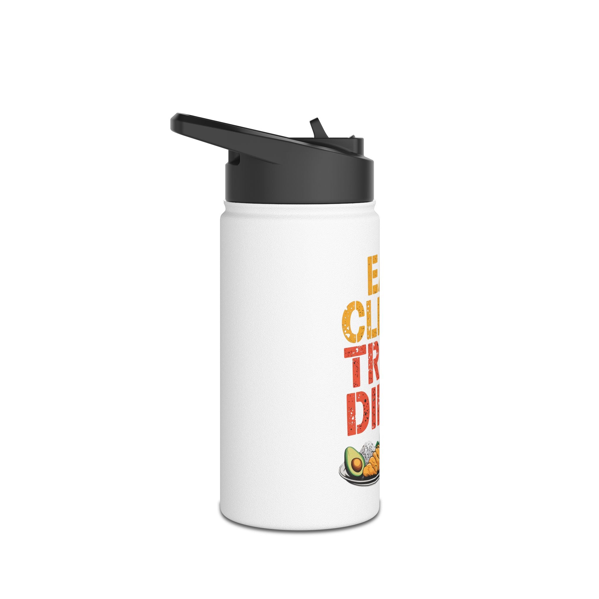 Stainless Water Bottle — "Eat Clean, Train Dirty" Fitness Bottle