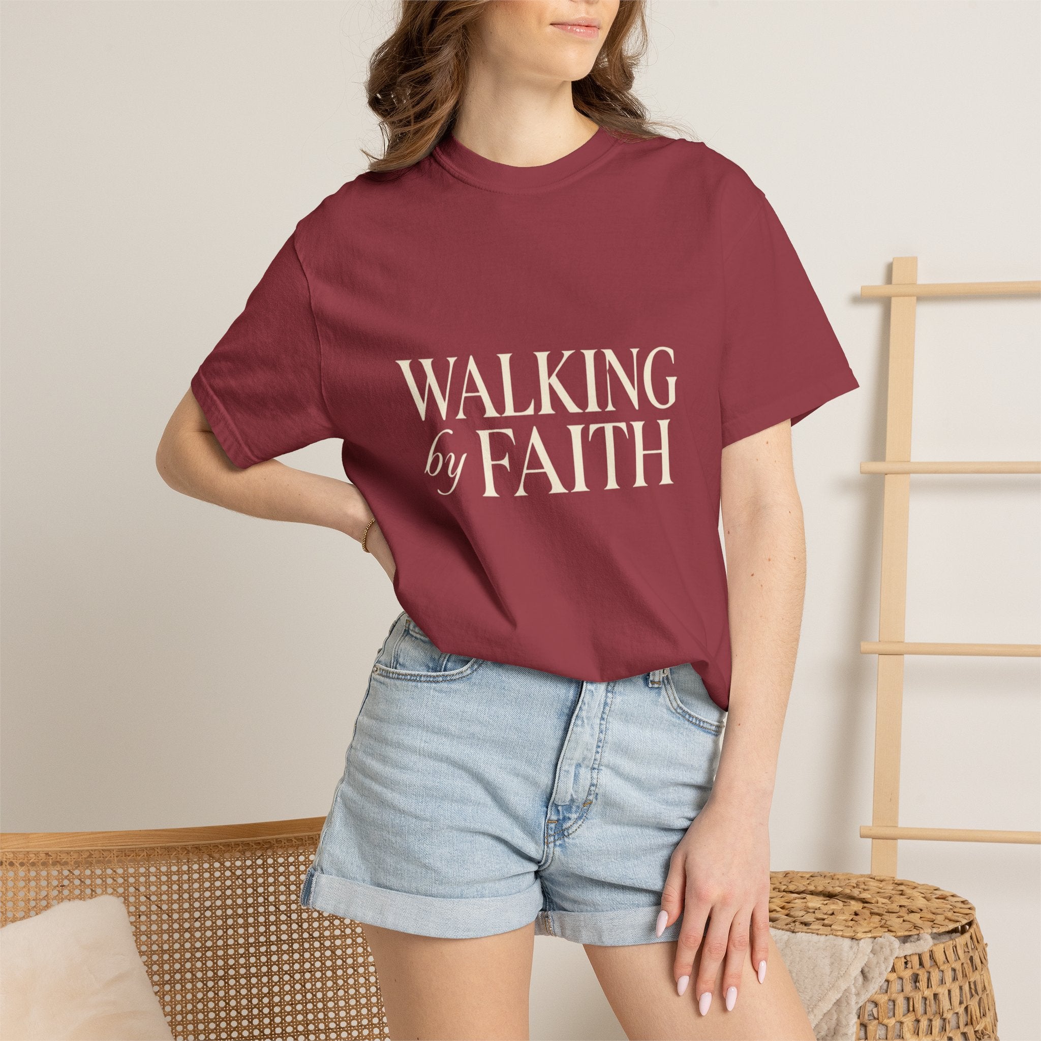 Walking by Faith T-Shirt — Christian Inspirational Tee