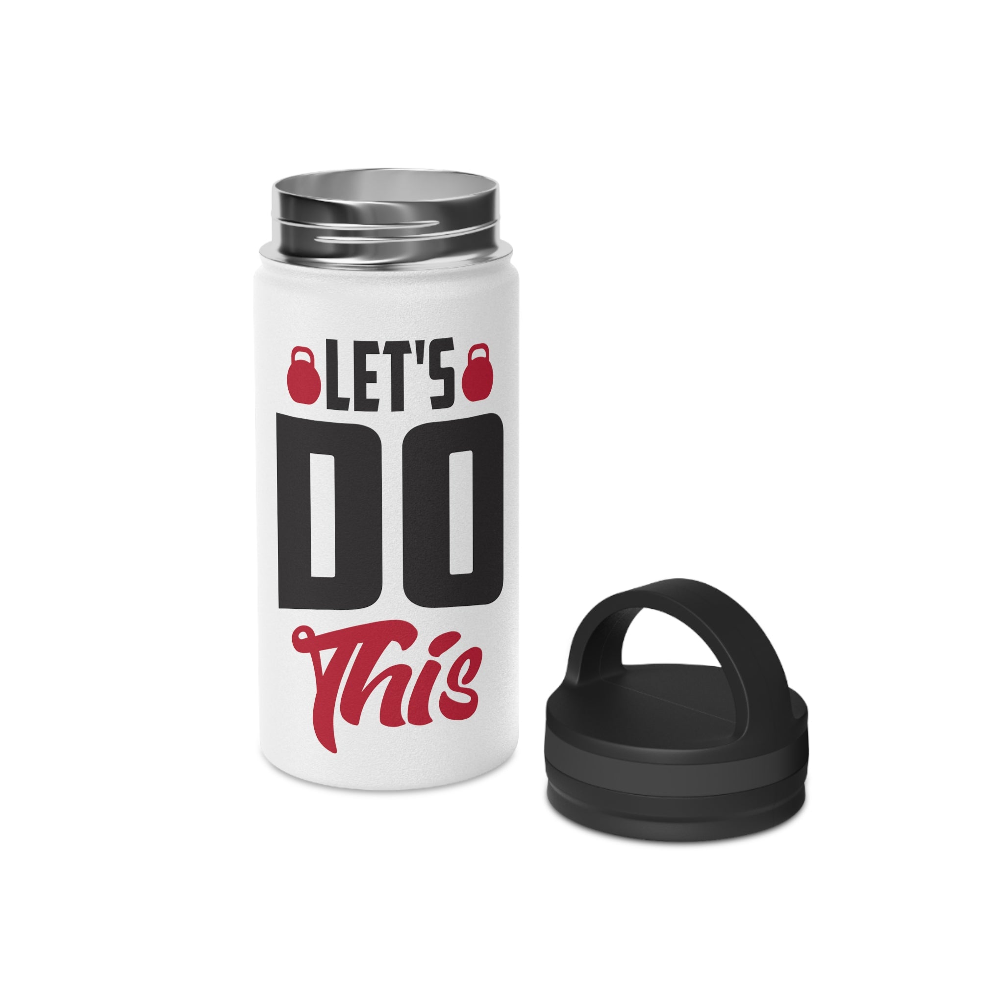 Let's Do This Stainless Steel Water Bottle — Motivational Gym Bottle with Handle Lid