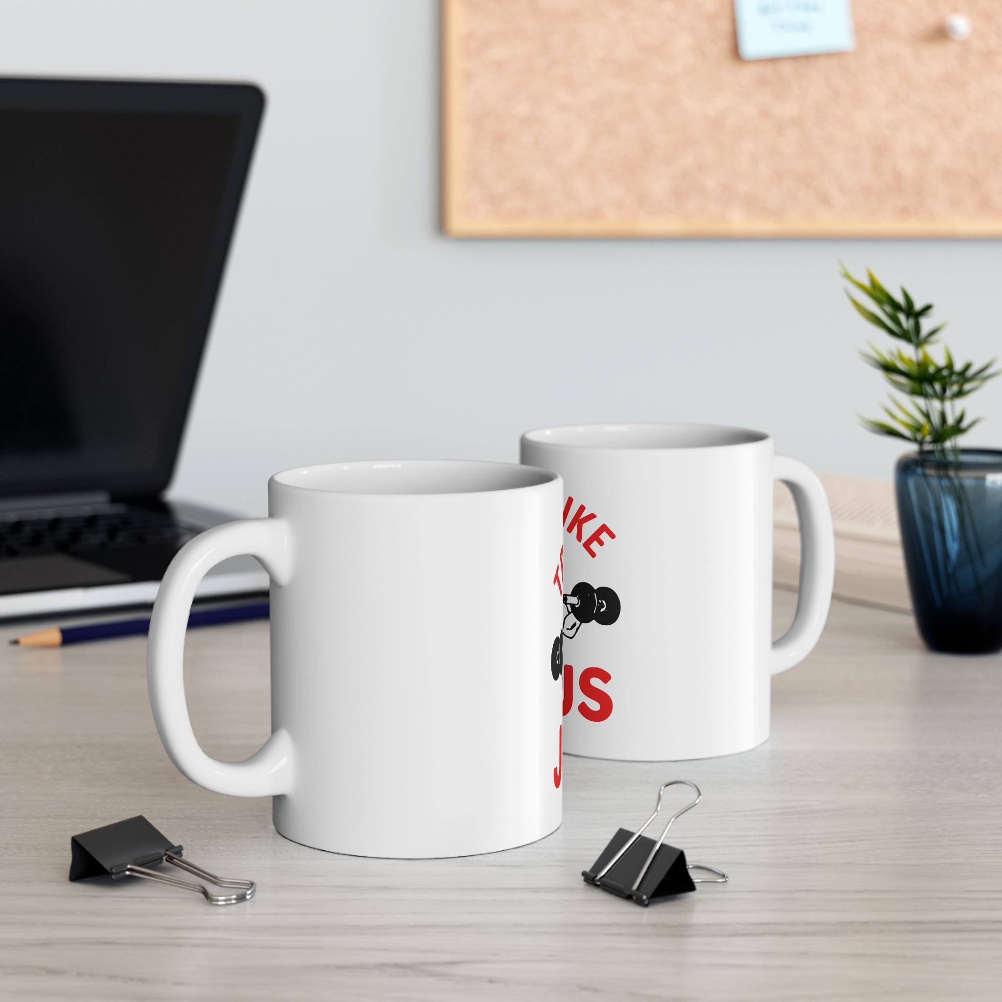 Train Like Jesus Coffee Mug — Christian Gym Motivation 11oz