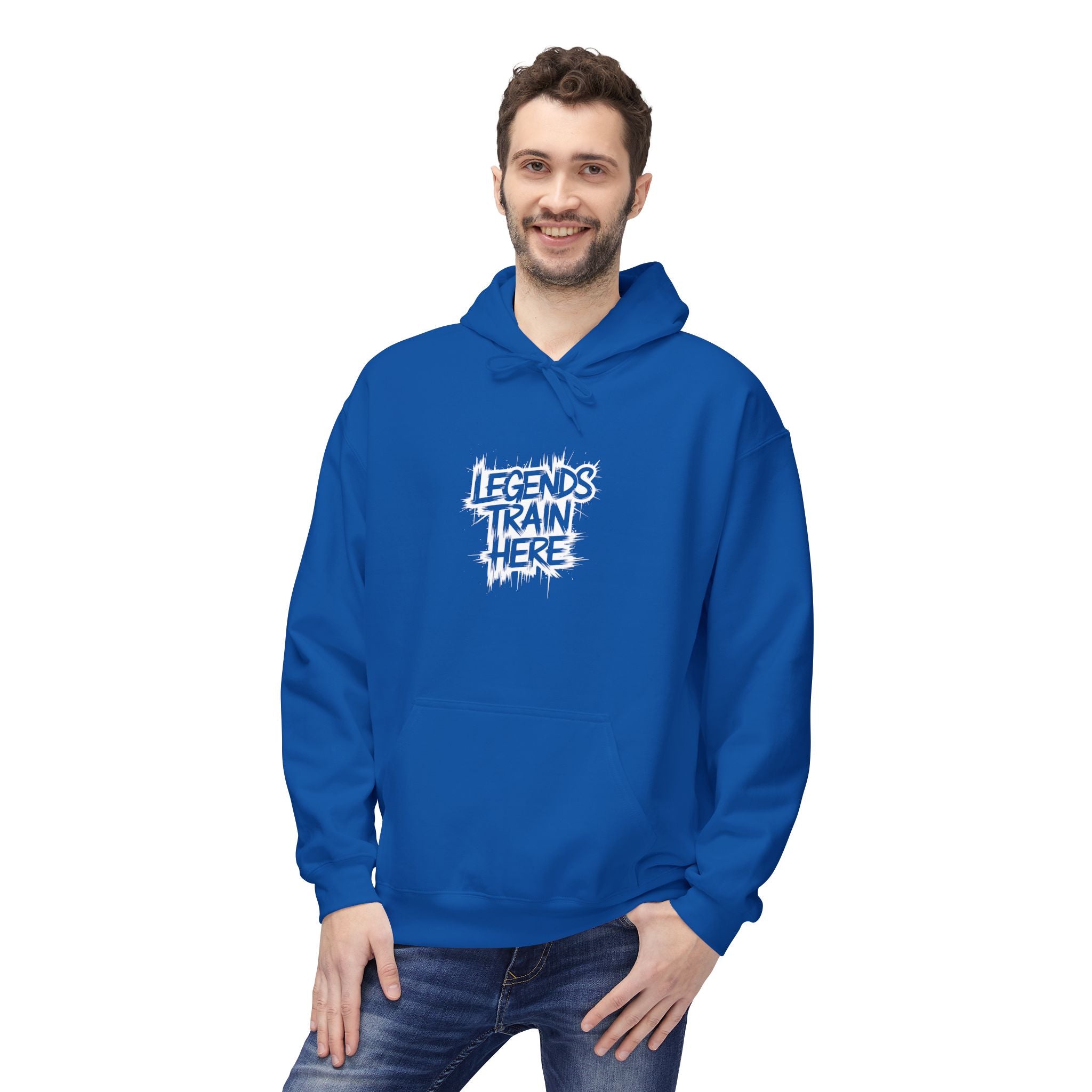 Legends Train Here Hoodie — Streetwear Gym Motivational Pullover