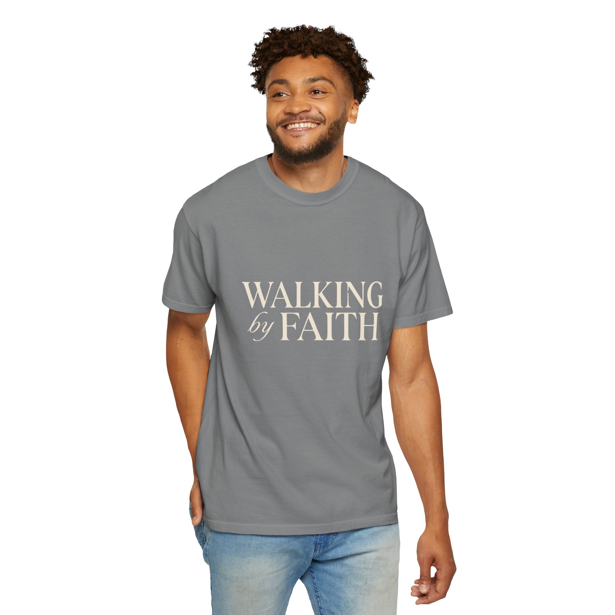 Walking by Faith T-Shirt — Christian Inspirational Tee