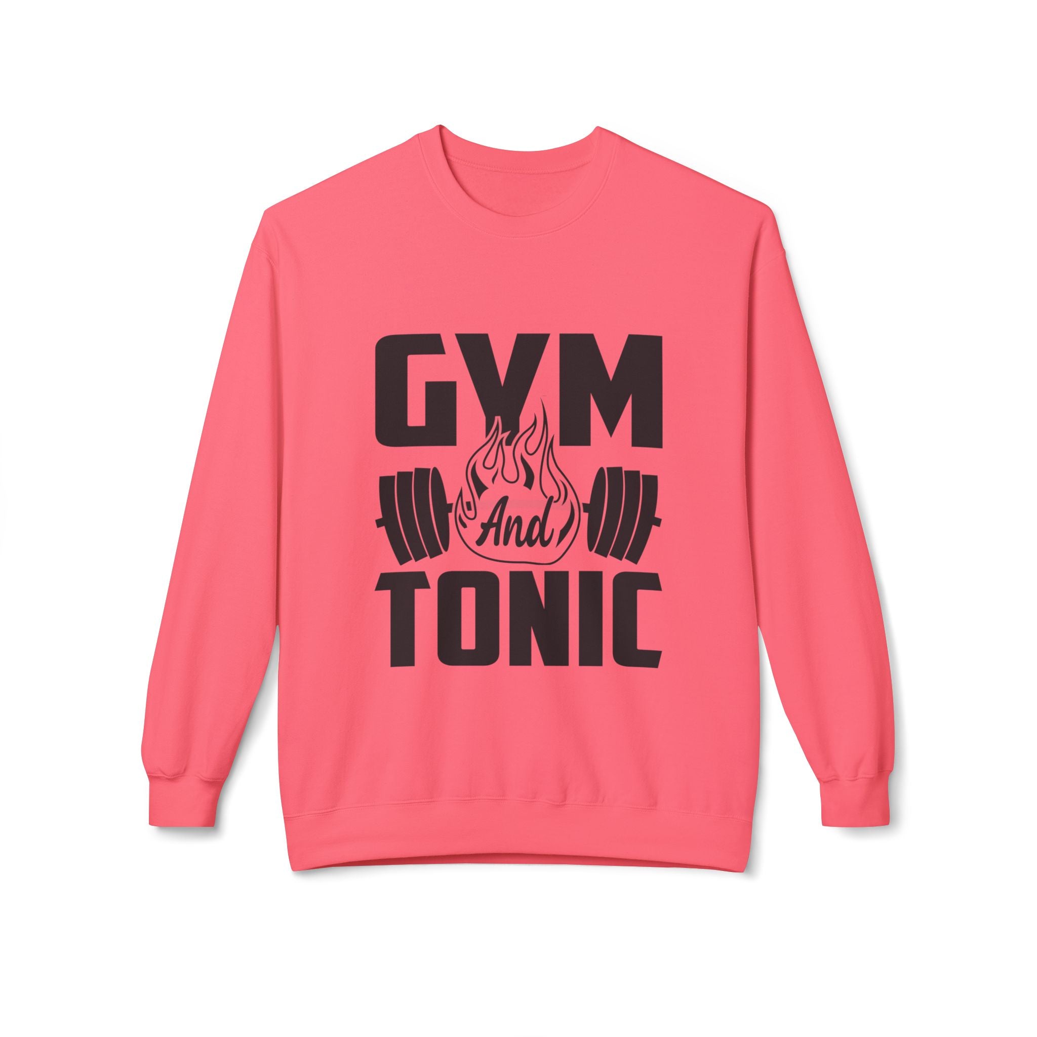 Gym and Tonic Sweatshirt | Fitness Barbell Graphic Crewneck
