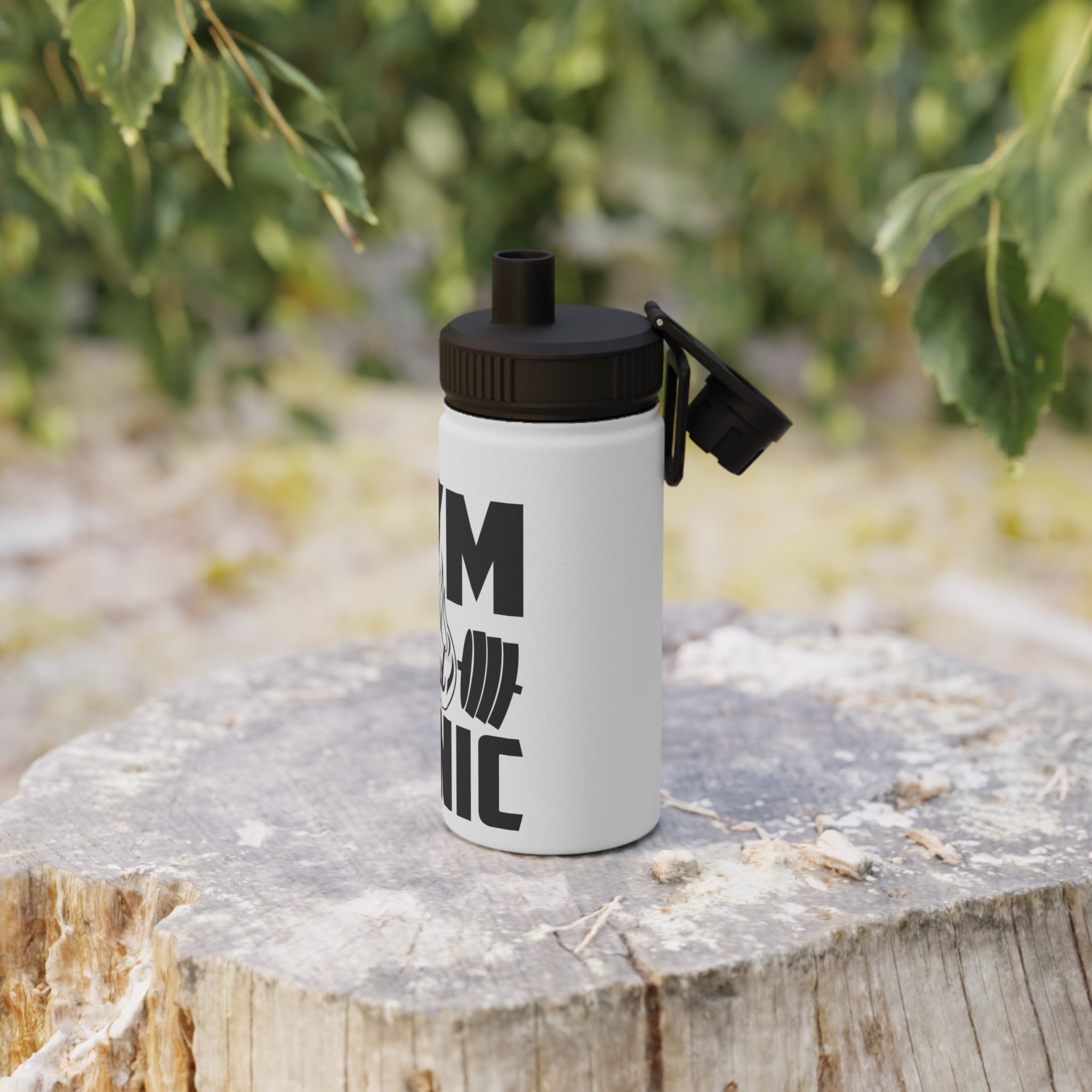 Gym & Tonic Stainless Steel Water Bottle — Sports Lid, Fitness Motivational Bottle