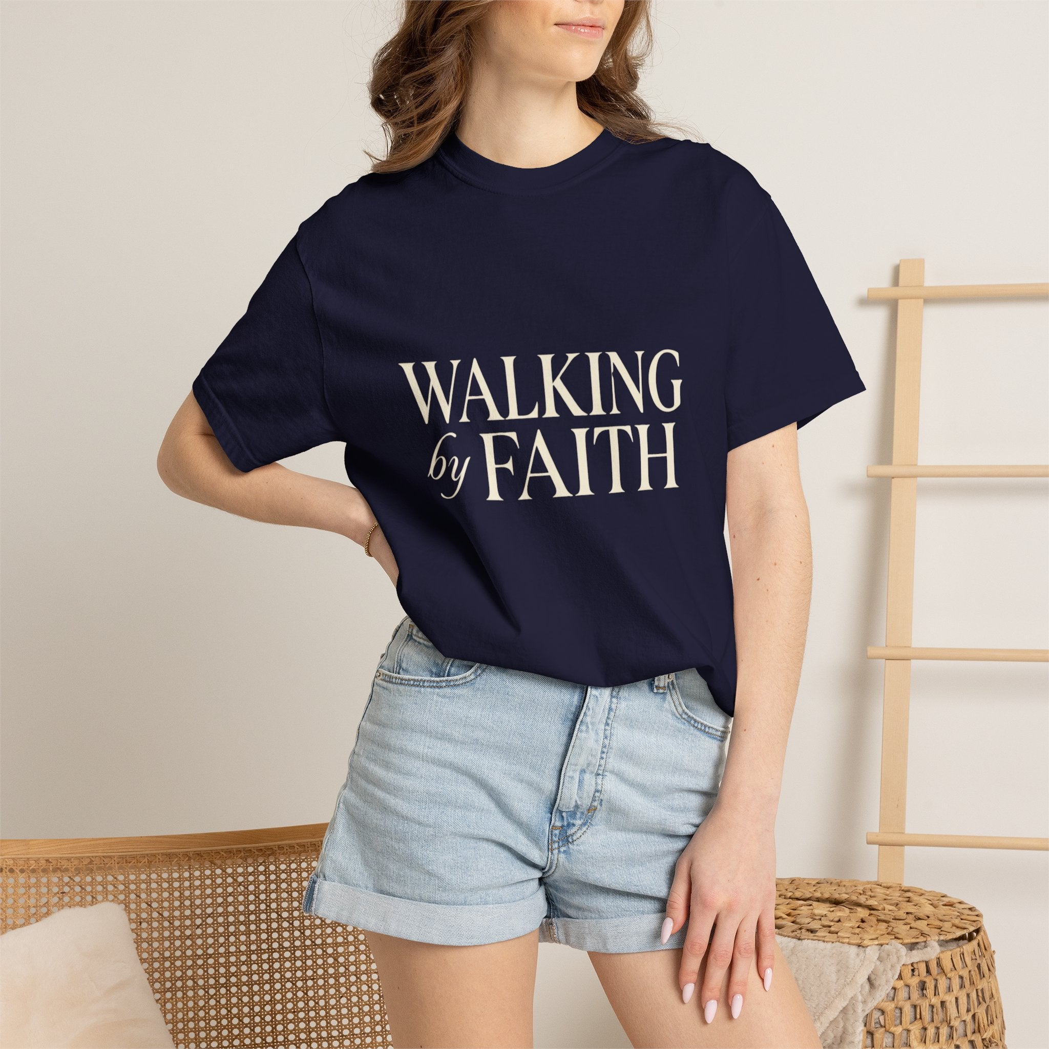 Walking by Faith T-Shirt — Christian Inspirational Tee