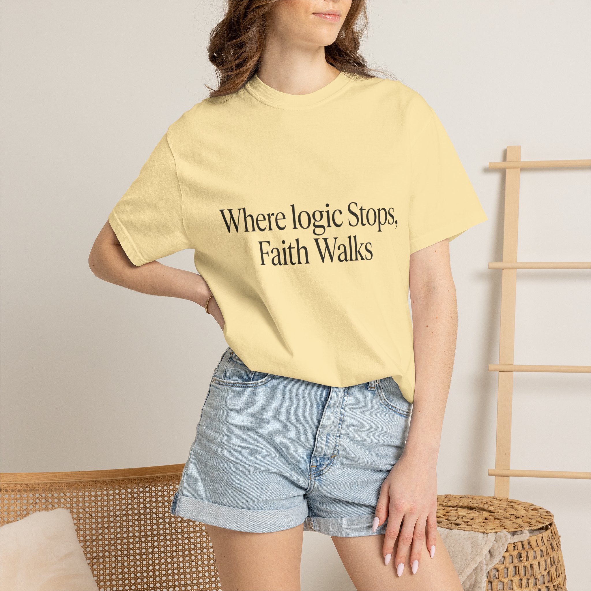 Where Logic Stops, Faith Walks T-Shirt