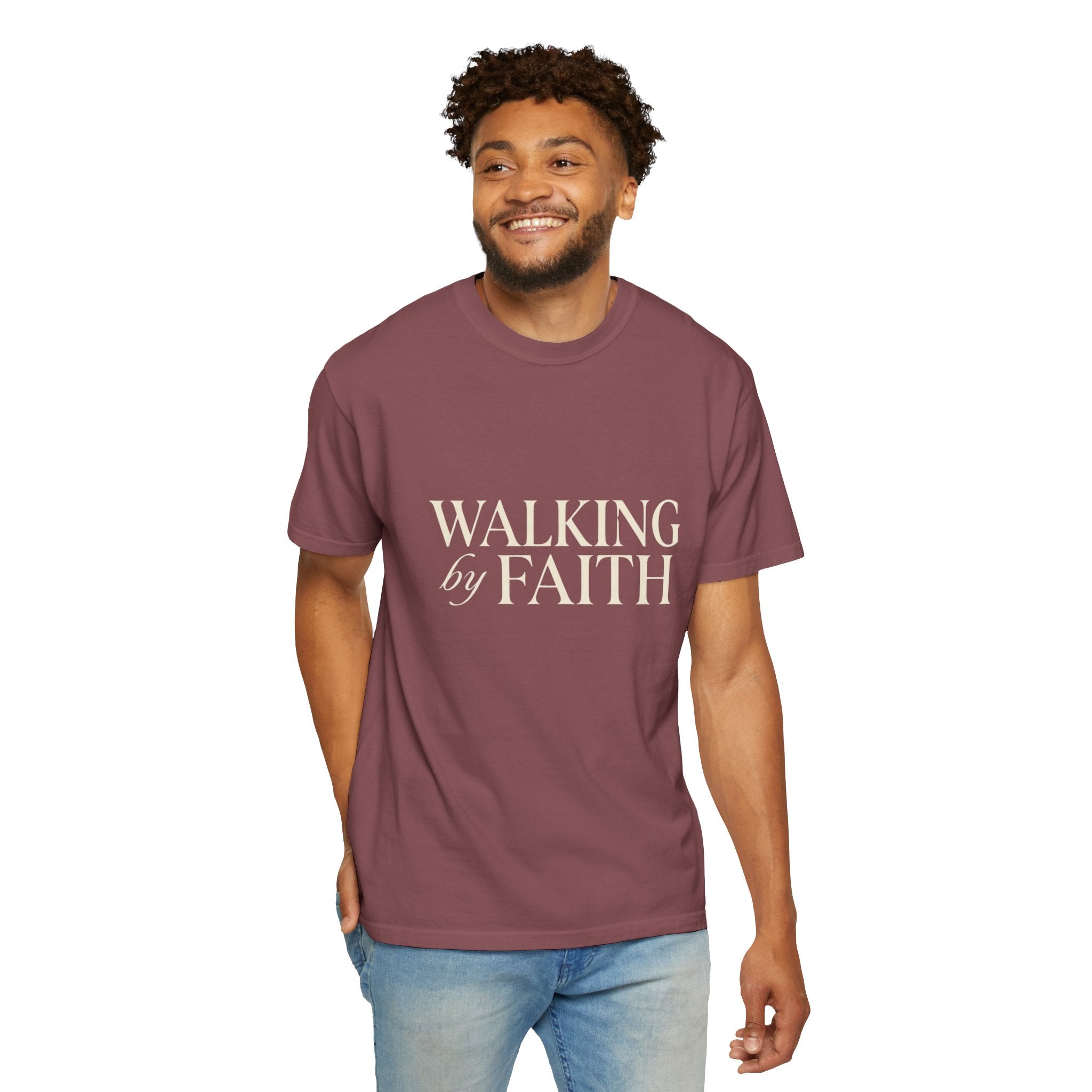 Walking by Faith T-Shirt — Christian Inspirational Tee