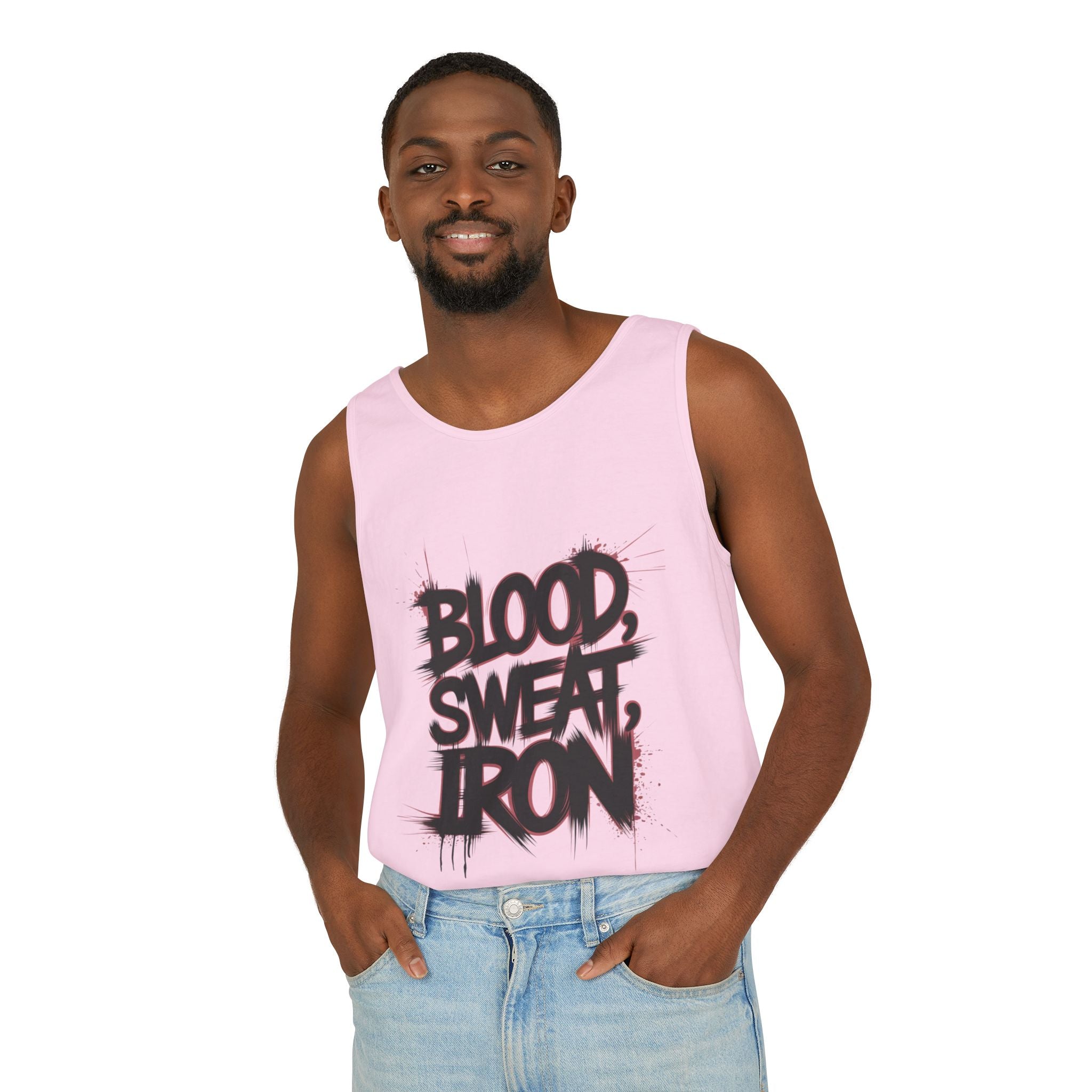 Blood Sweat Iron tank top | Motivational Gym Workout Fitness Tank