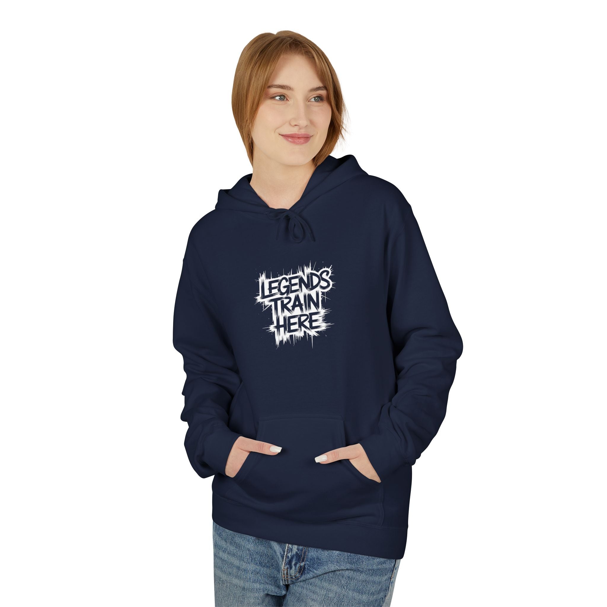 Legends Train Here Hoodie — Streetwear Gym Motivational Pullover