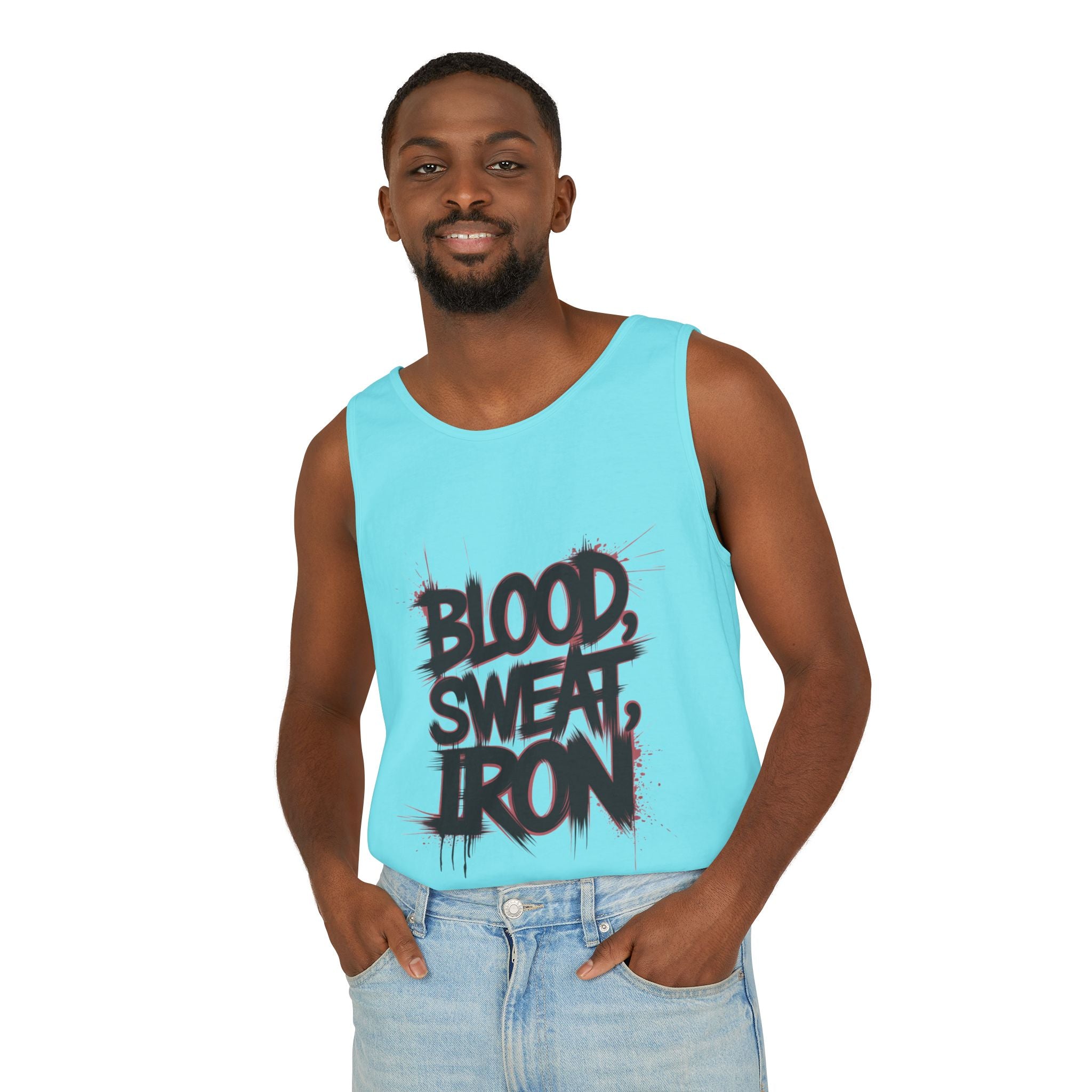 Blood Sweat Iron tank top | Motivational Gym Workout Fitness Tank