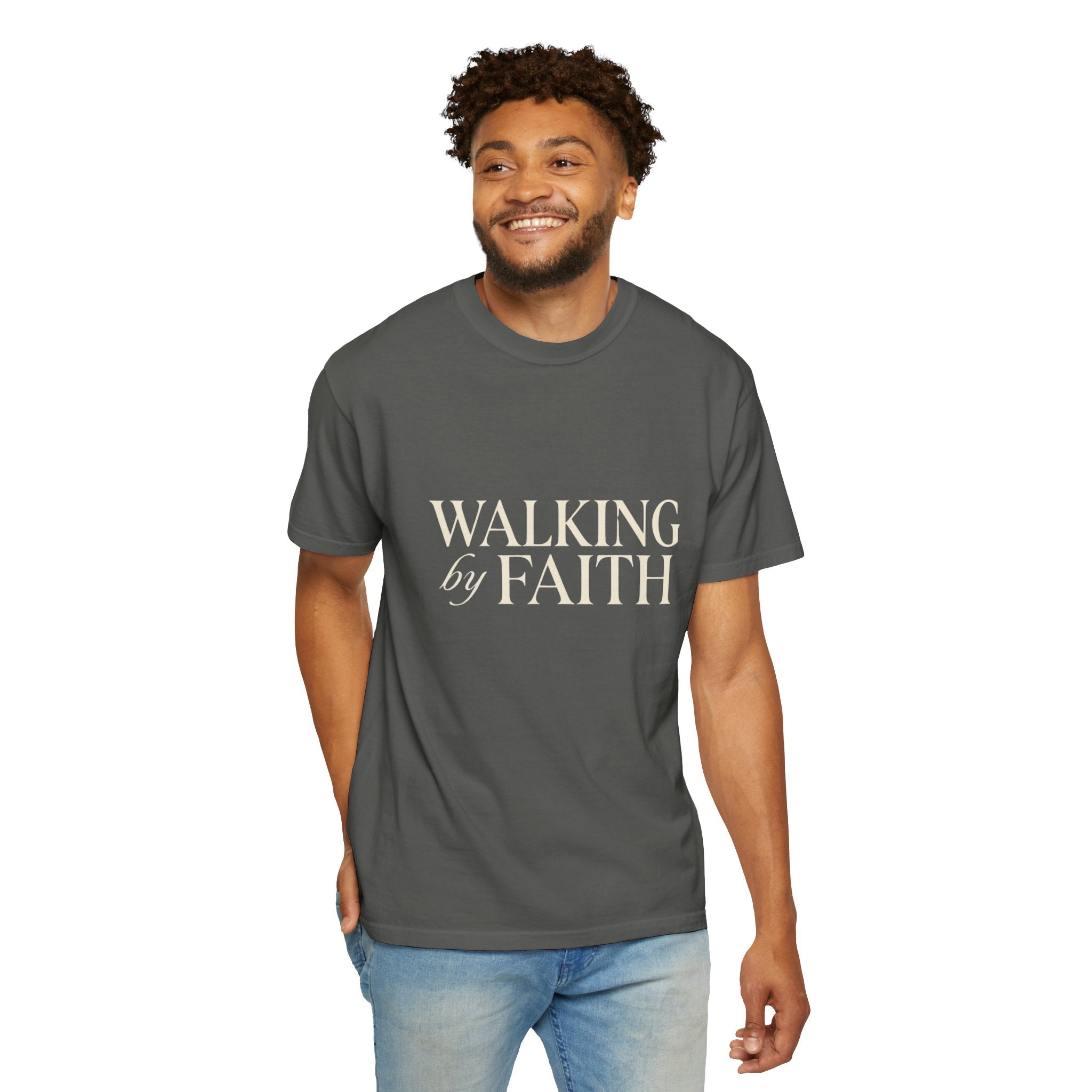 Walking by Faith T-Shirt — Christian Inspirational Tee