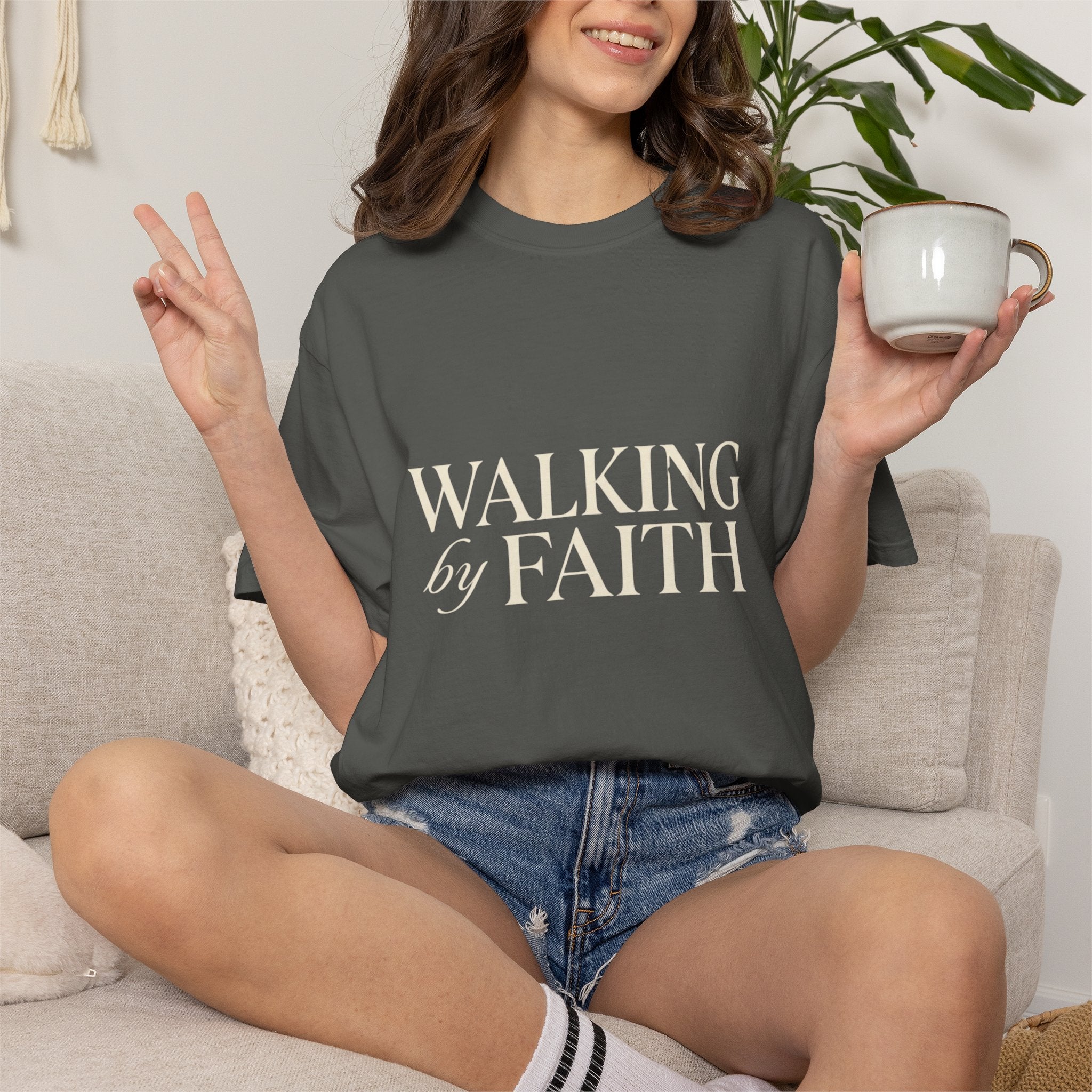 Walking by Faith T-Shirt — Christian Inspirational Tee