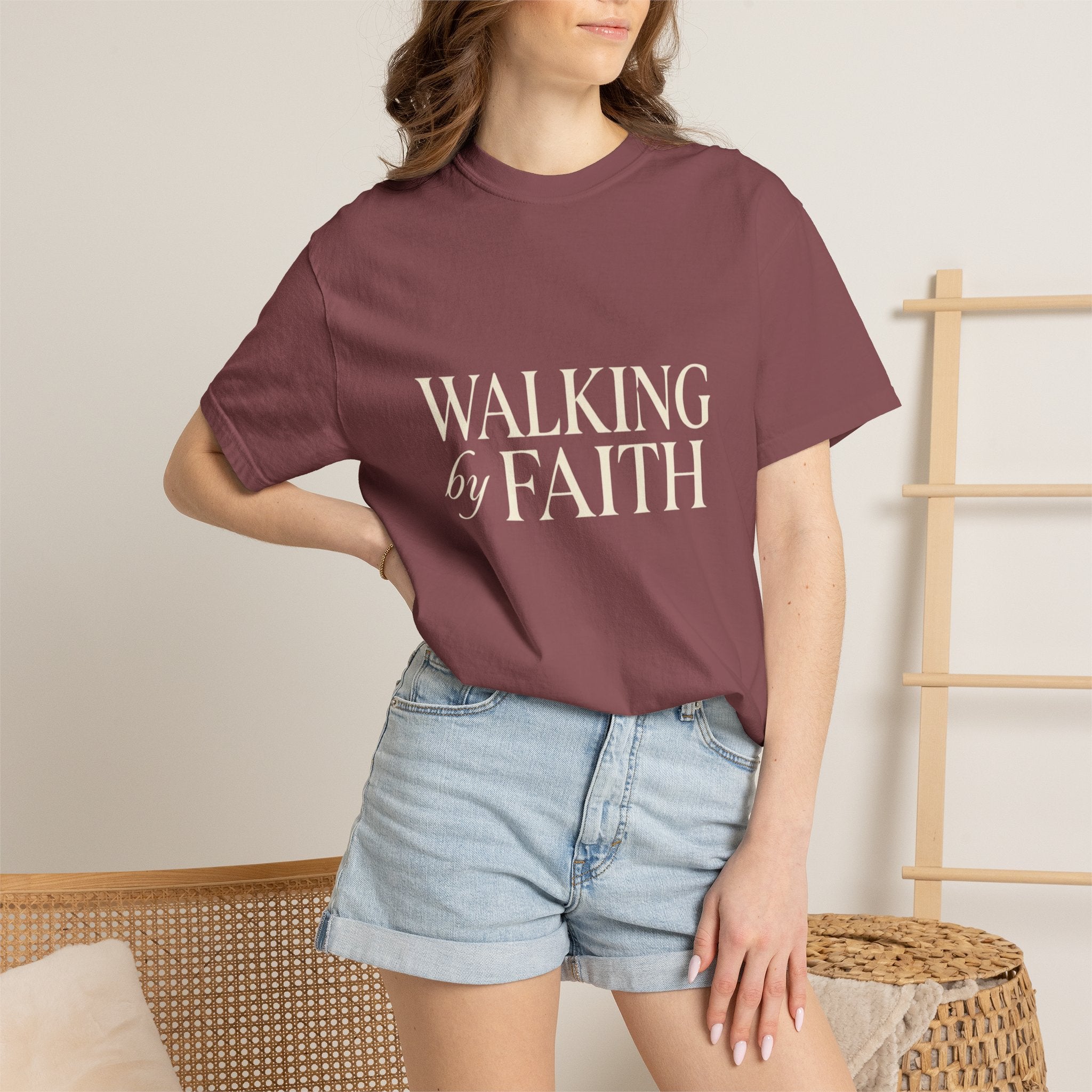 Walking by Faith T-Shirt — Christian Inspirational Tee