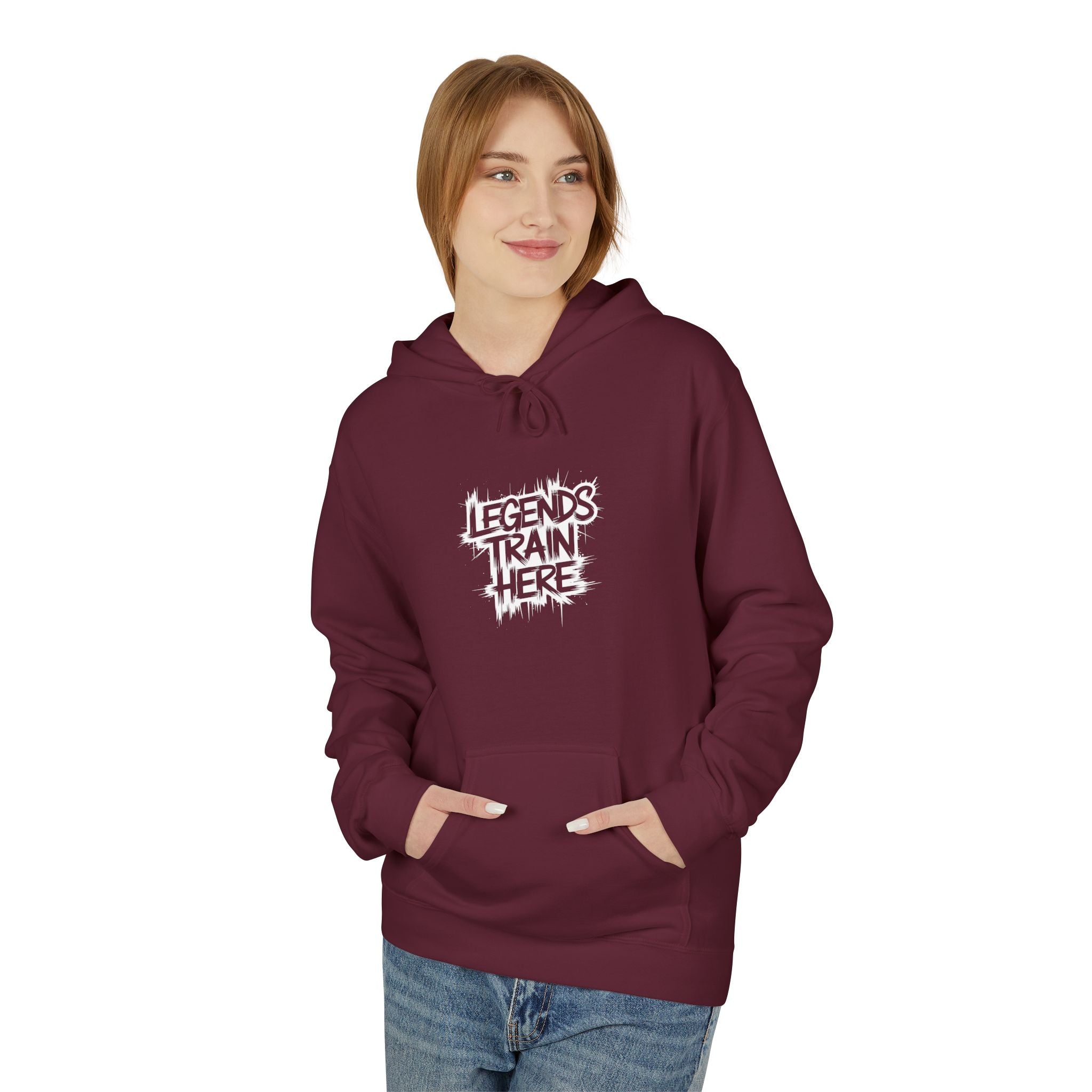 Legends Train Here Hoodie — Streetwear Gym Motivational Pullover