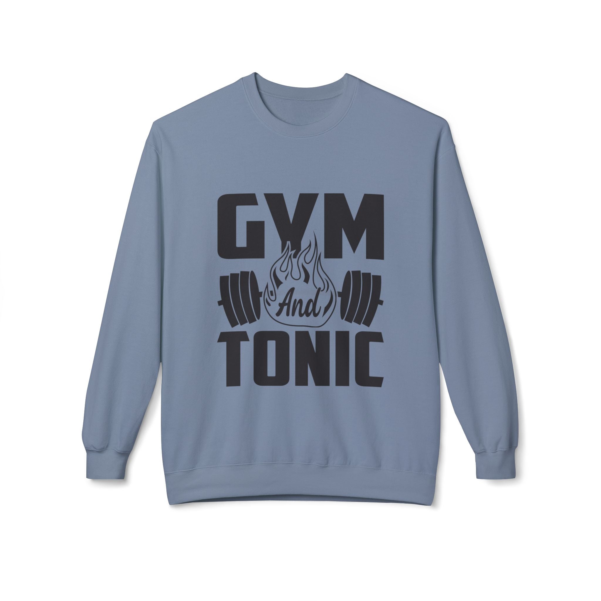 Gym and Tonic Sweatshirt | Fitness Barbell Graphic Crewneck